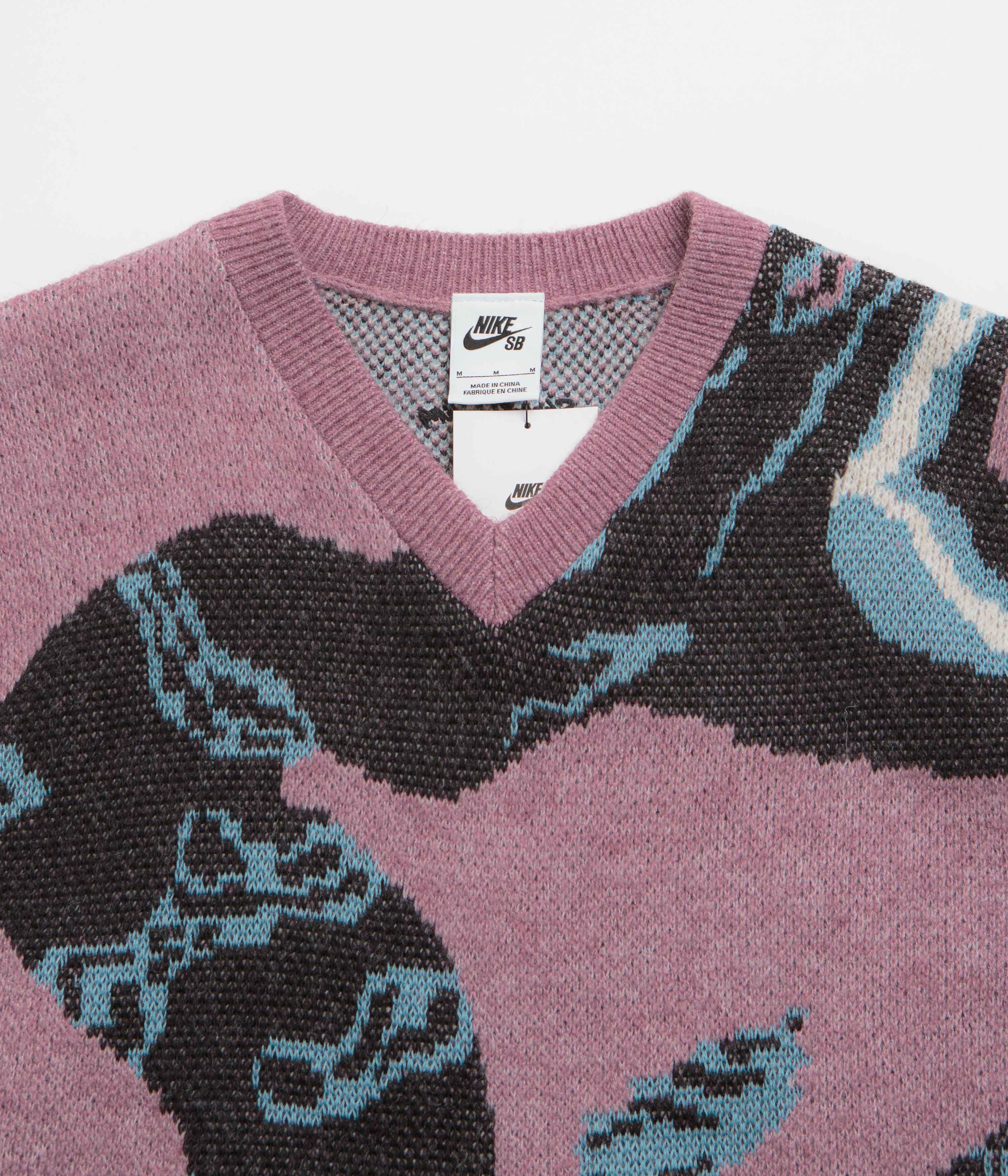 Nike SB Snake Sweater Vest - Plum Dust / Light Orewood Brown / Black - Image 2
