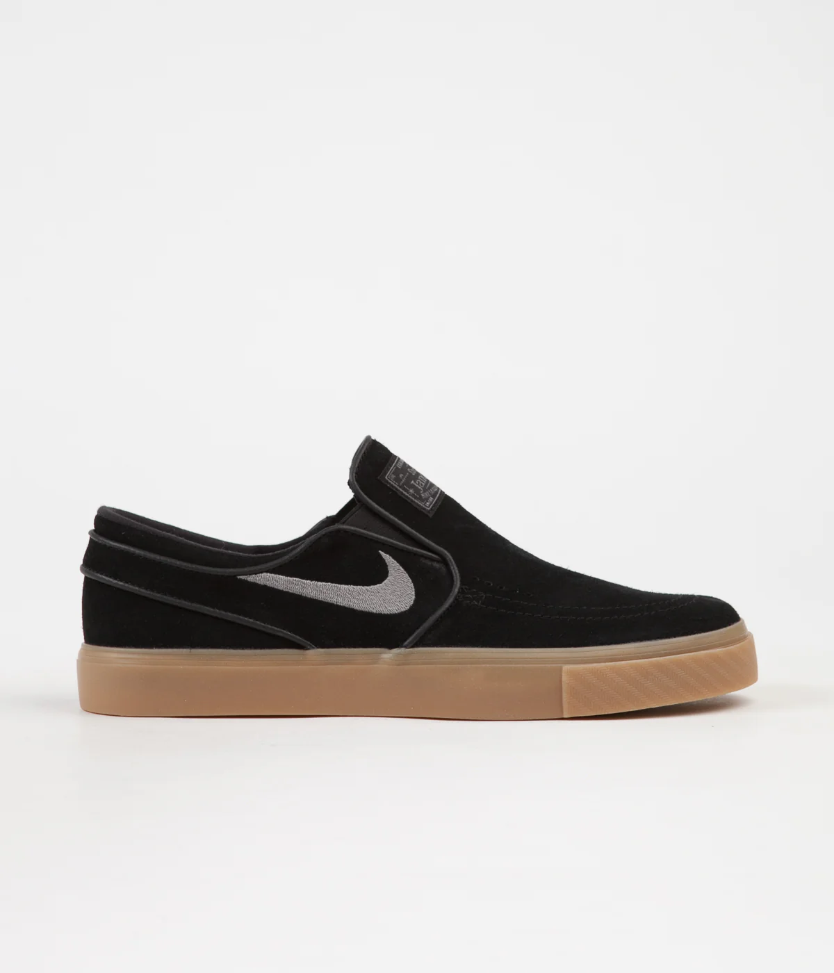 Nike SB Stefan Janoski Slip On Shoes - Black / Gunsmoke - Gum Light Brown