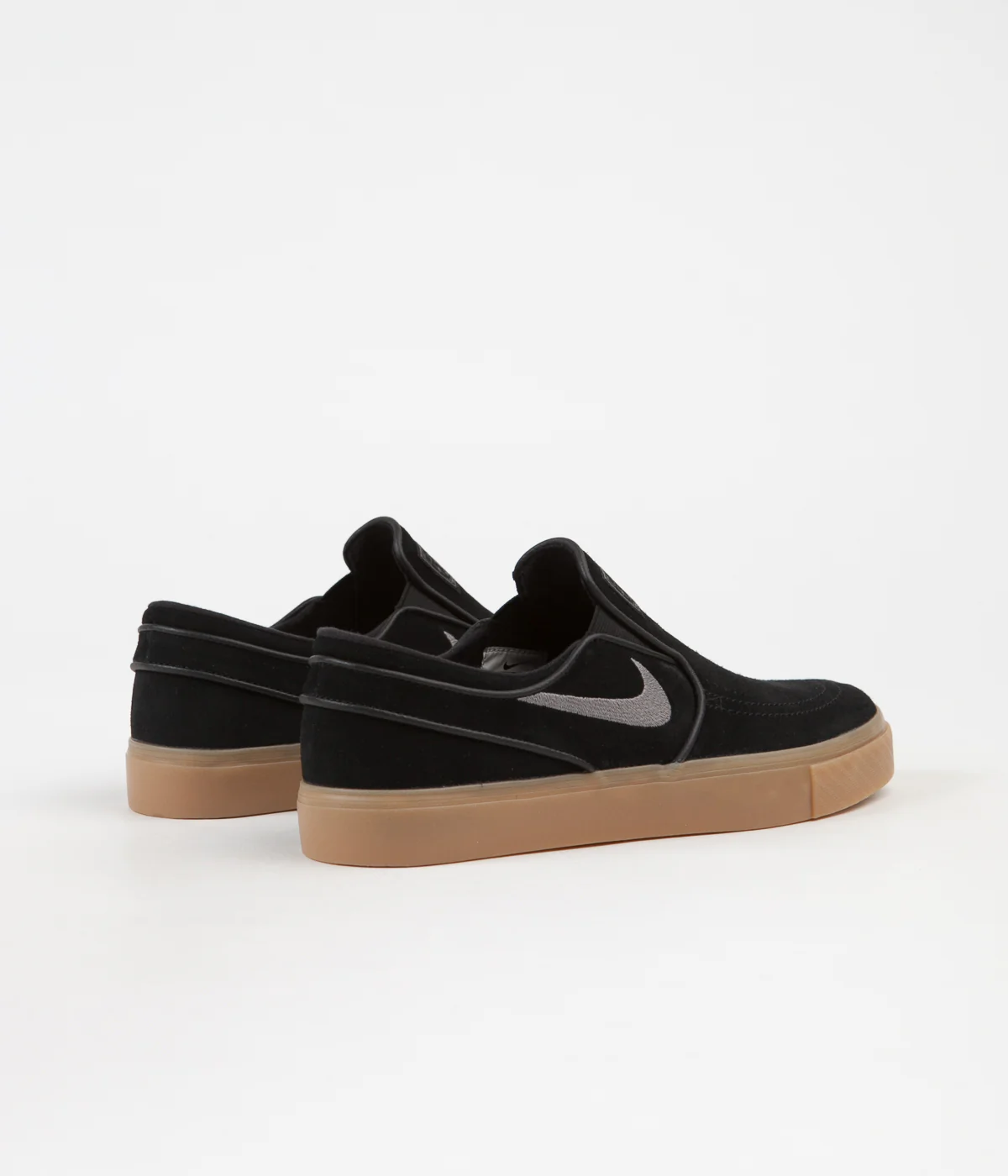 Nike SB Stefan Janoski Slip On Shoes - Black / Gunsmoke - Gum Light Brown - Image 4