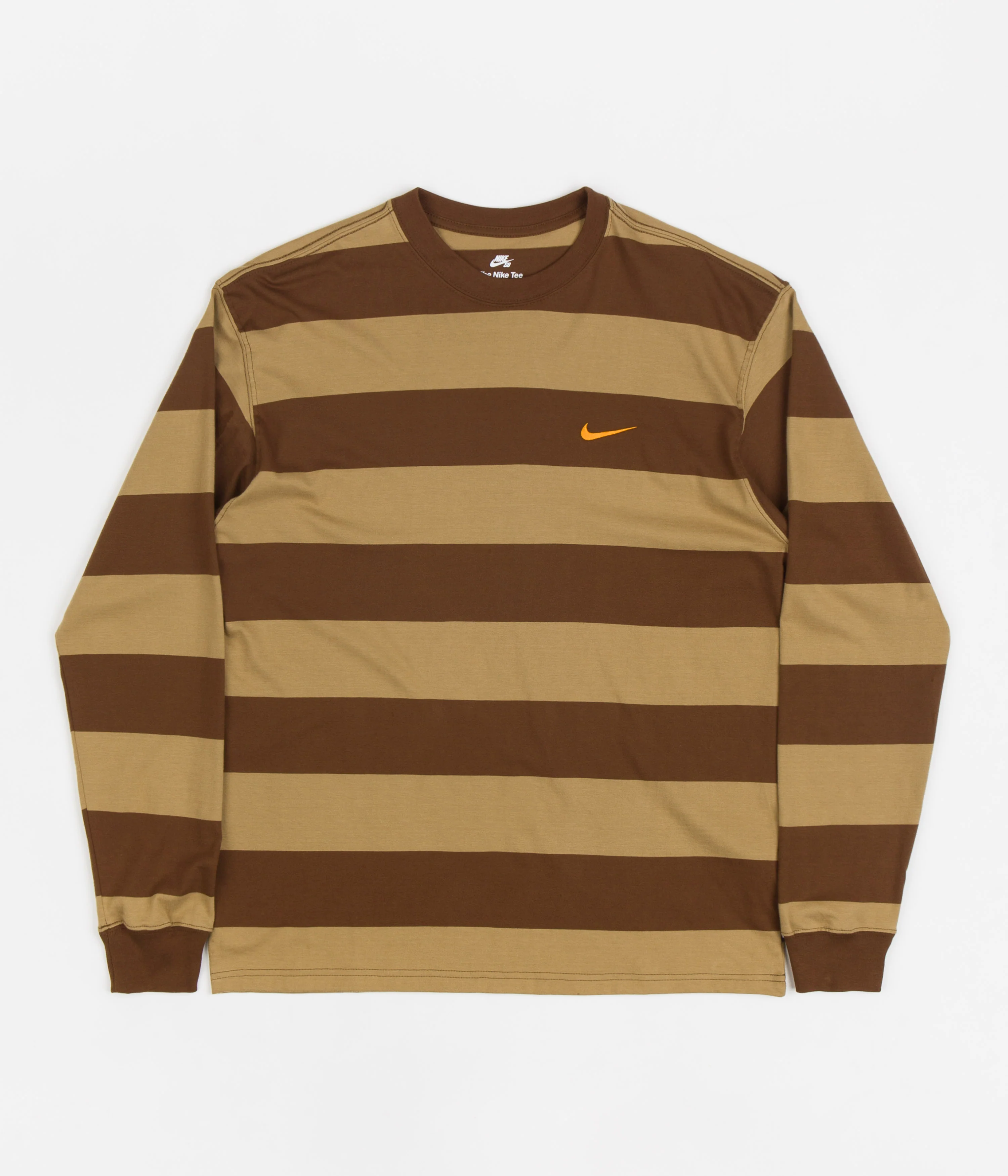 Nike SB Stripe Long Sleeve T-Shirt - Cacao Wow / Dark Driftwood
