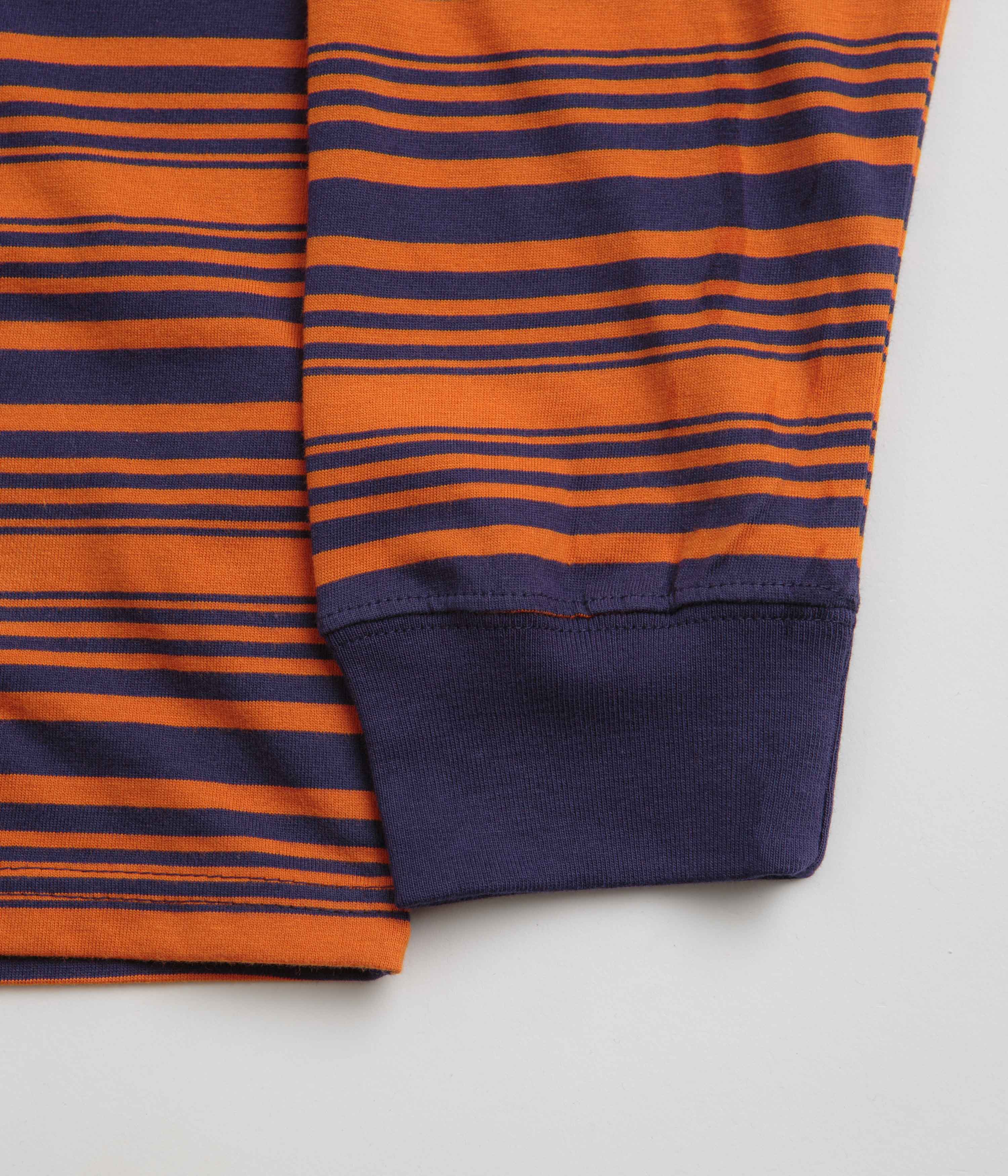 Nike SB Stripe Long Sleeve T-Shirt - Purple Ink / Campfire Orange - Image 4