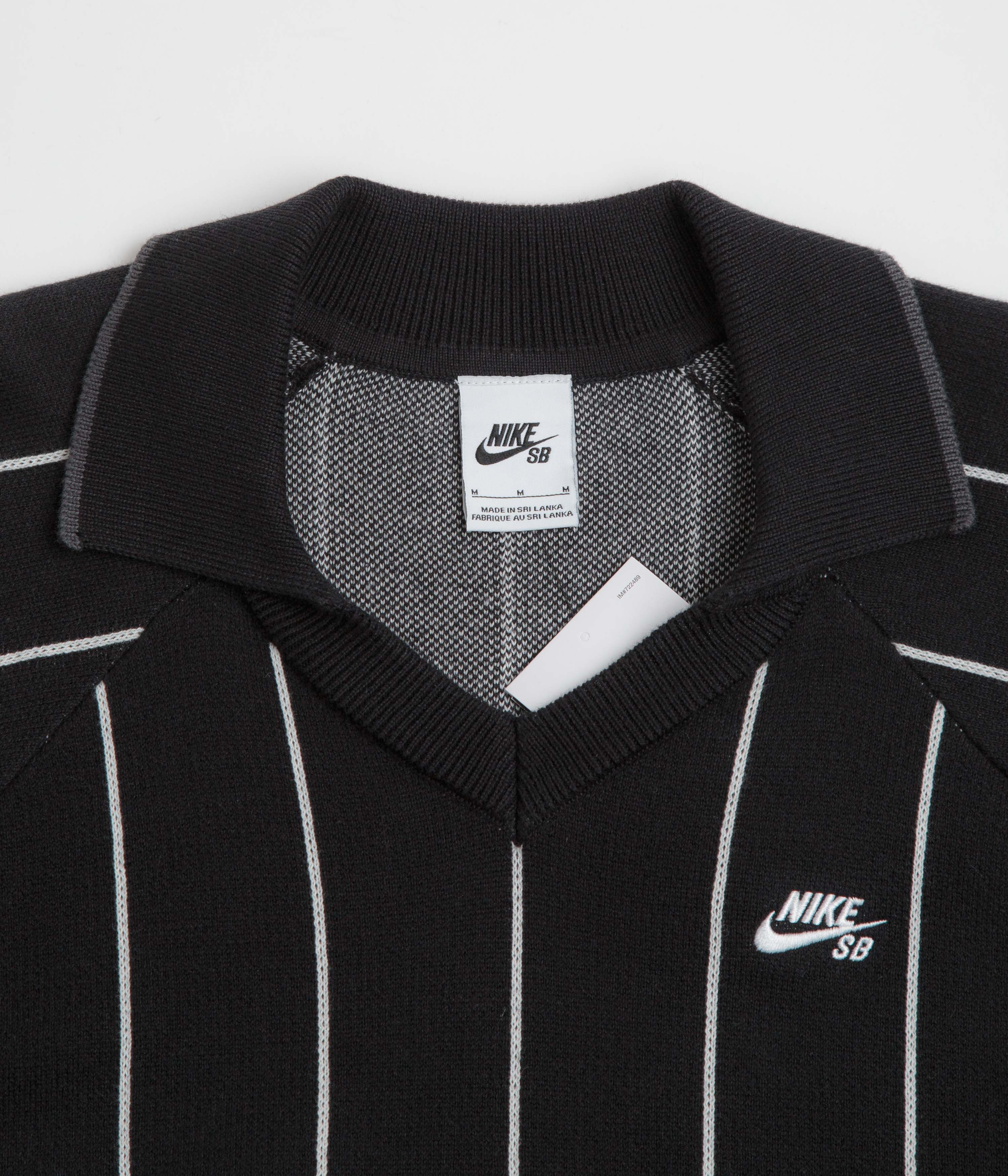 Nike SB Striped Polo Shirt - Black / Sail / Black - Image 2