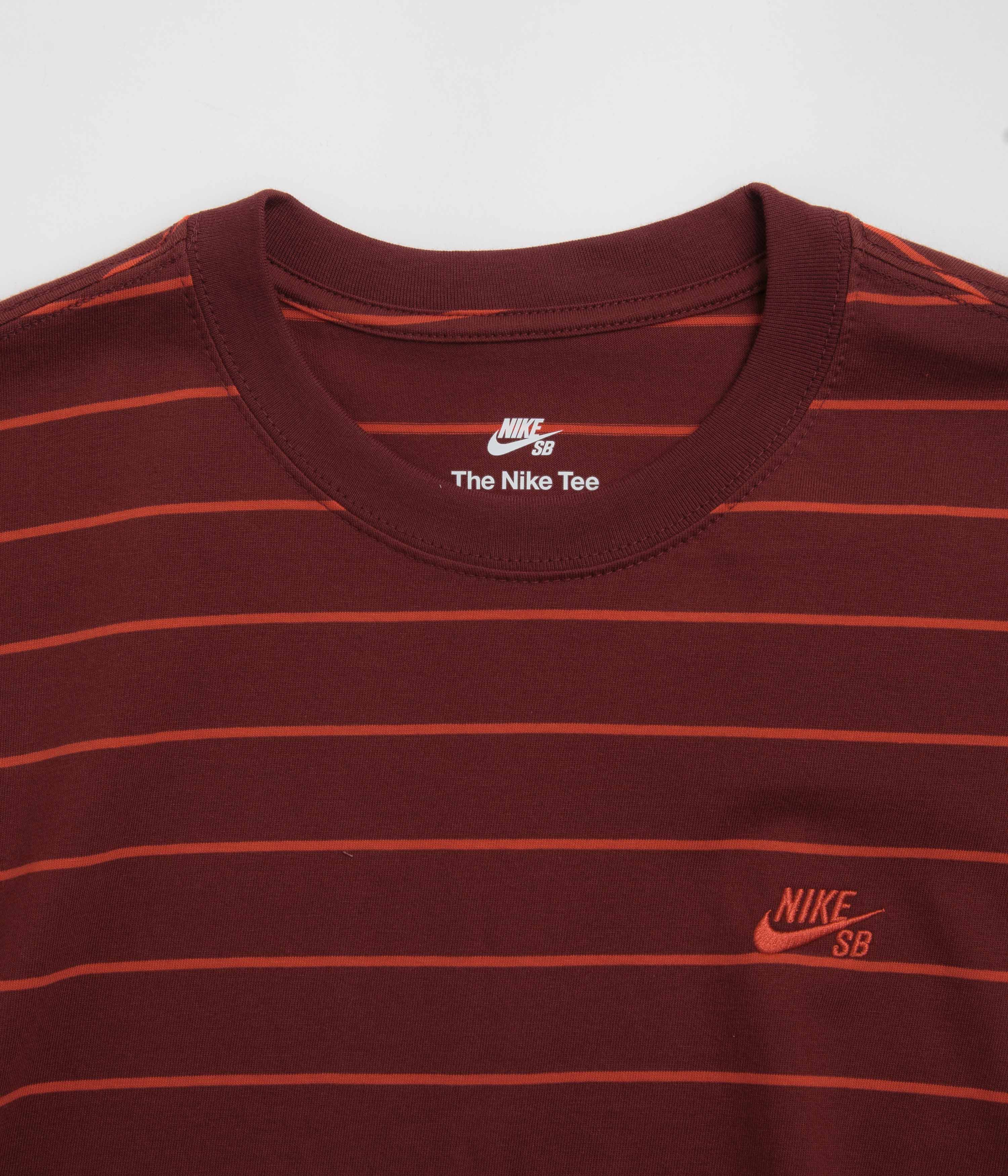 Nike SB Striped T-Shirt - Dark Team Red - Image 3