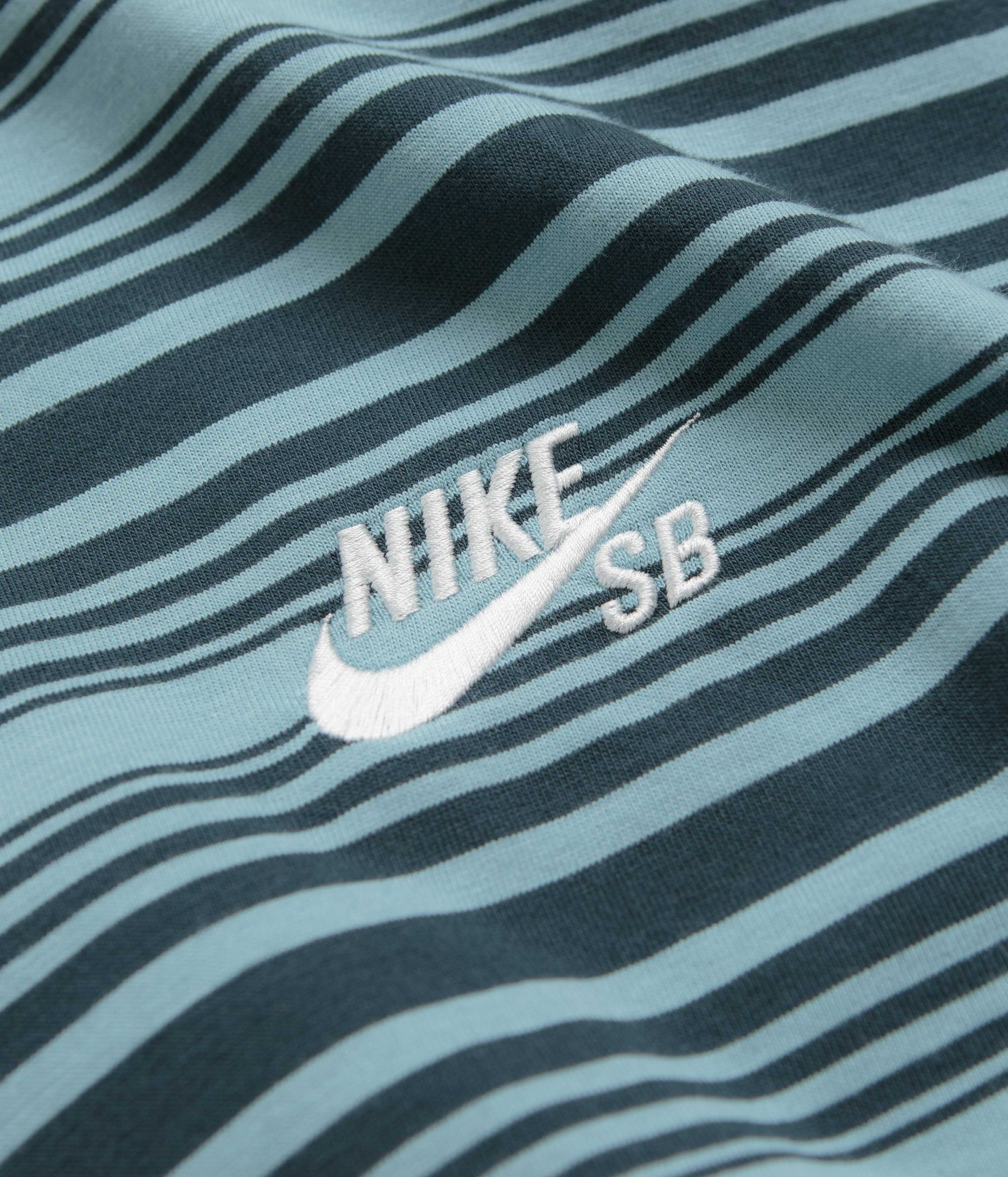Nike SB Striped T-Shirt - Denim Turquoise - Image 2