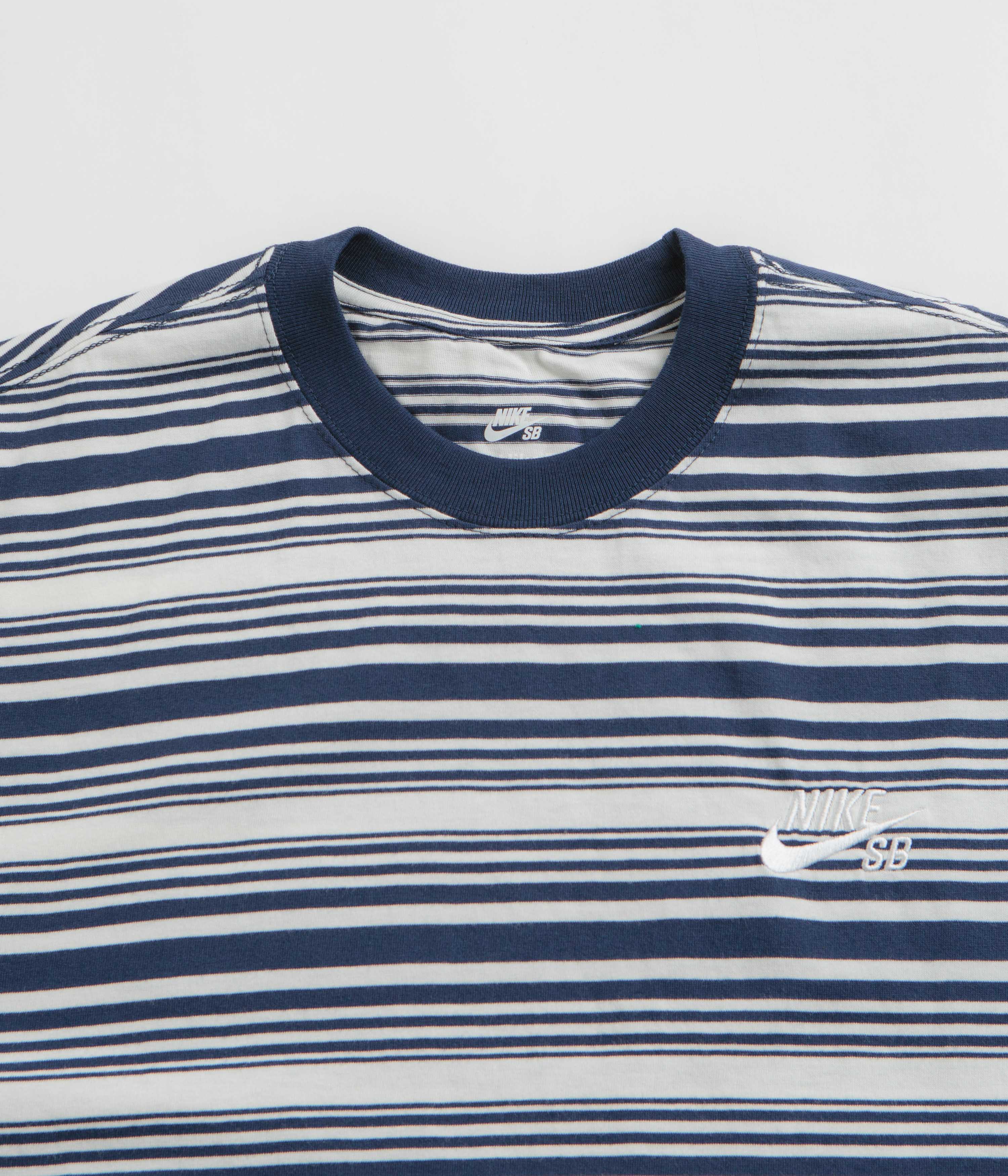 Nike SB Striped T-Shirt - Midnight Navy - Image 2