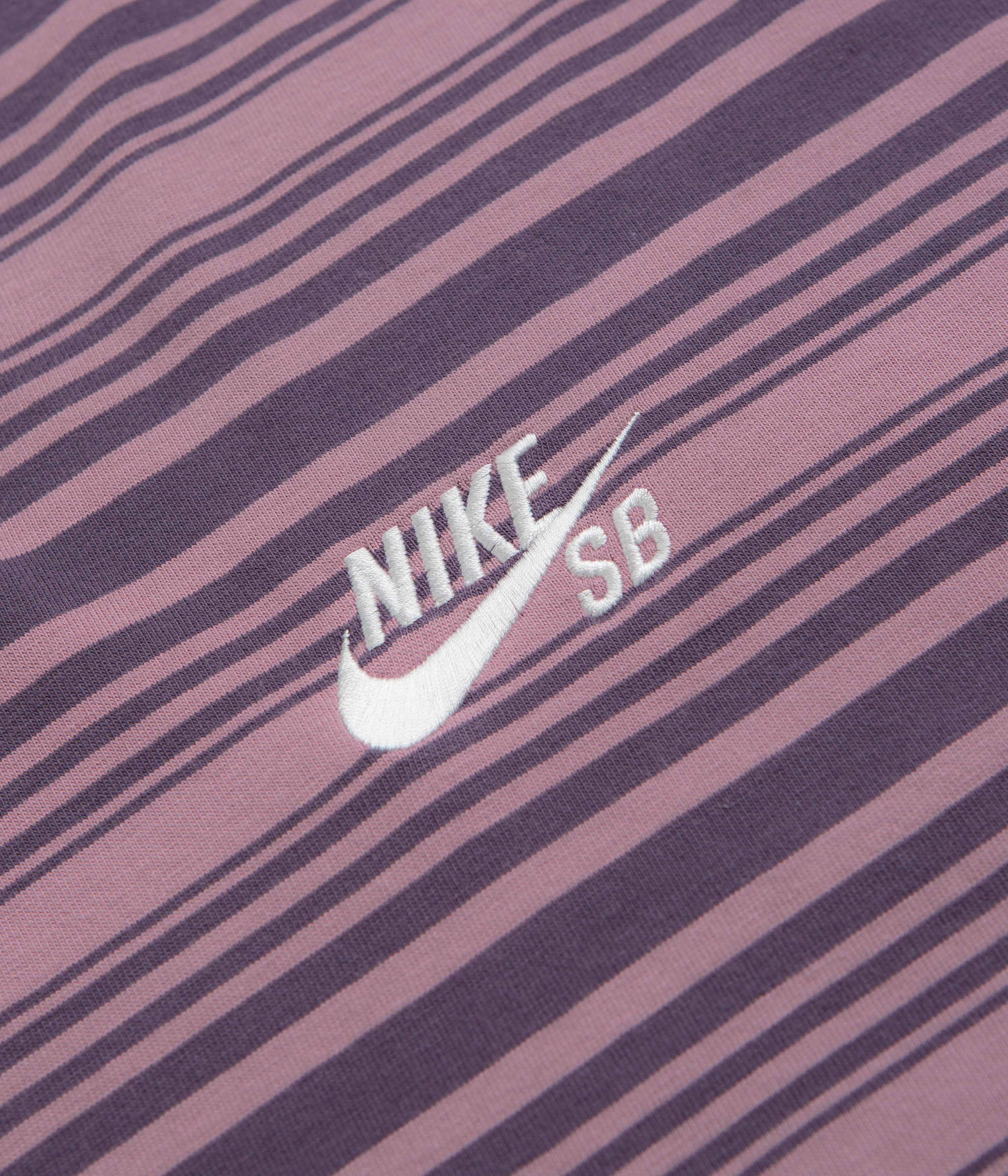 Nike SB Striped T-Shirt - Plum Dust - Image 3