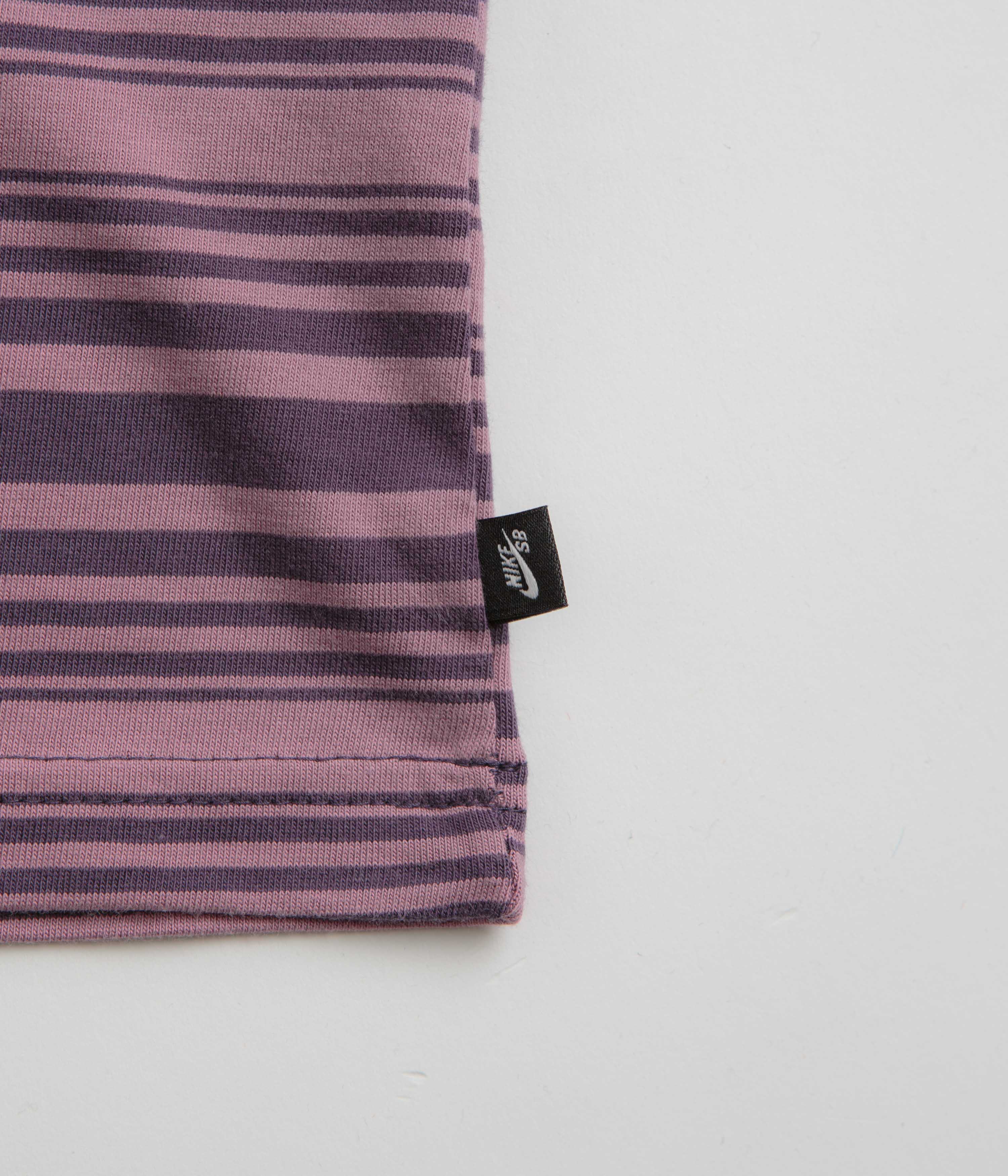 Nike SB Striped T-Shirt - Plum Dust - Image 4