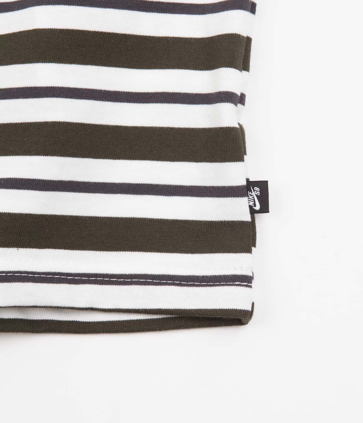 Nike SB Striped T-Shirt - Sail / Dark Smoke Grey / Sequoia - Image 2