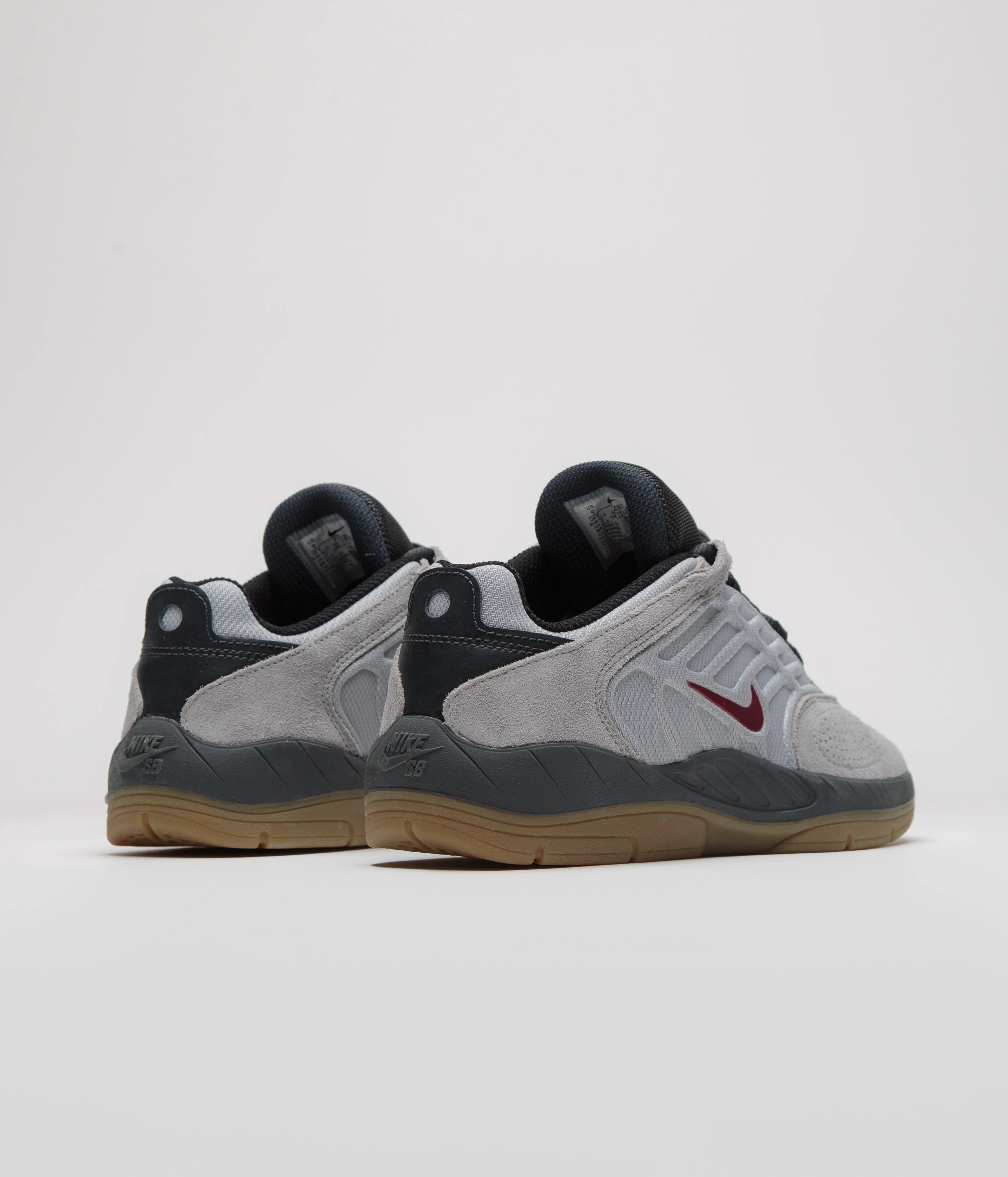 Nike SB Vertebrae Shoes - Light Smoke Grey / Dark Team Red - Image 3