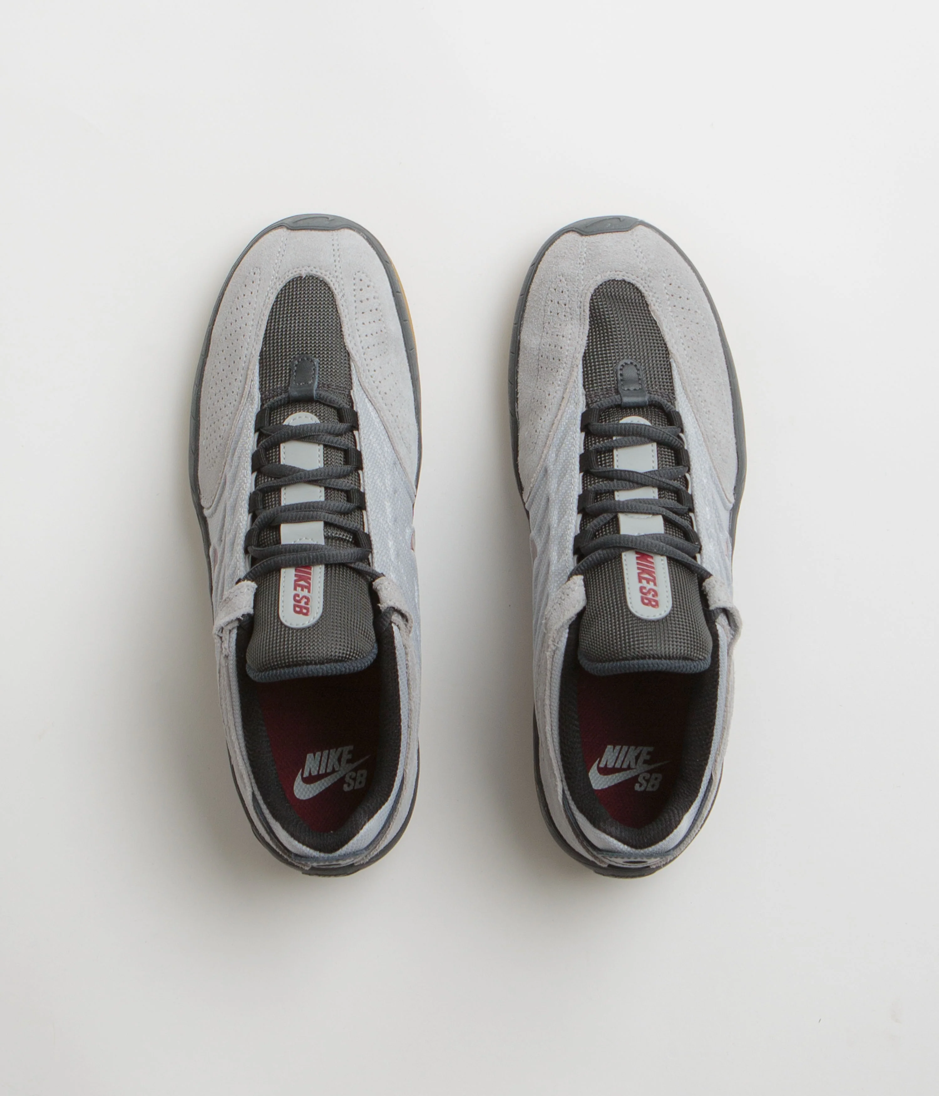 Nike SB Vertebrae Shoes - Light Smoke Grey / Dark Team Red - Image 6