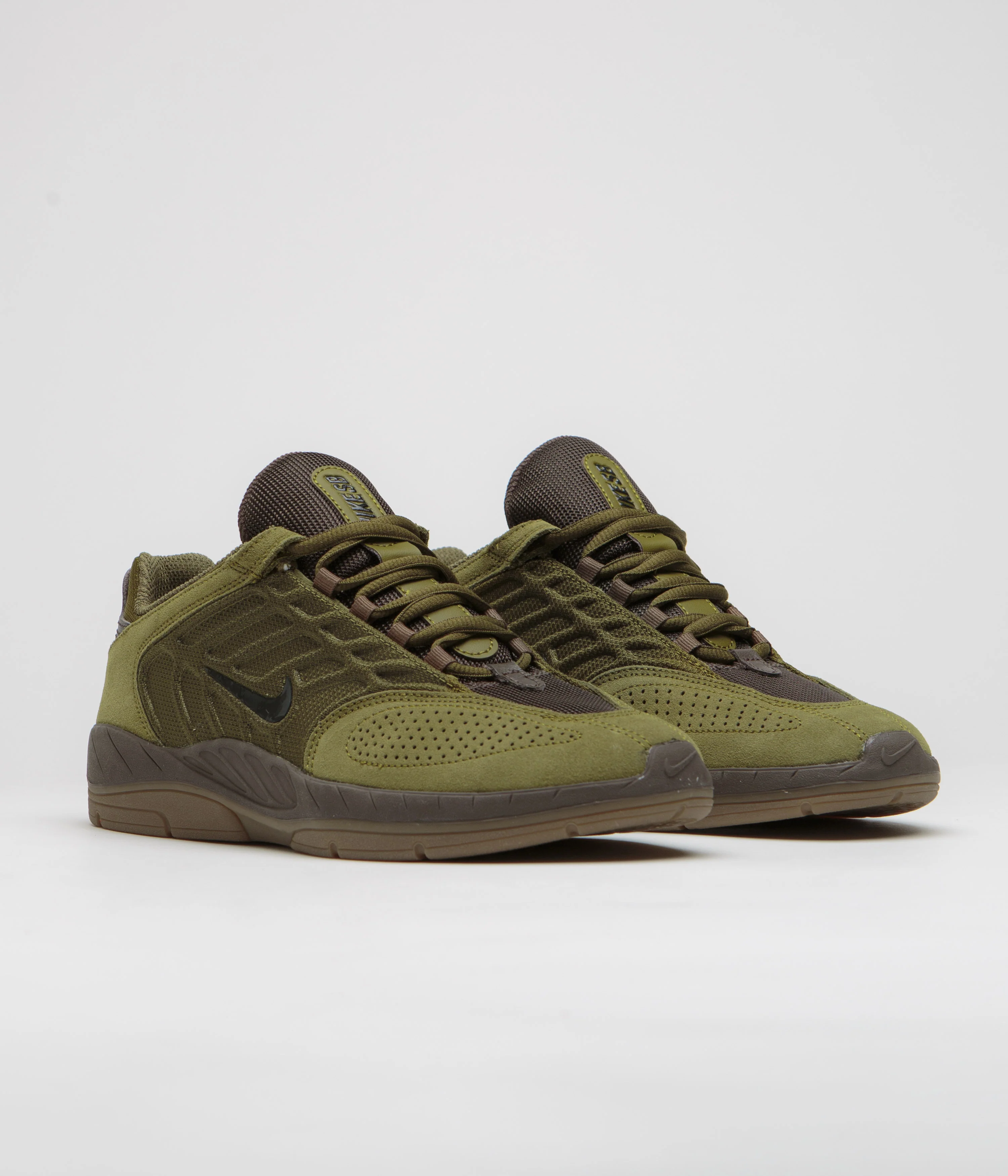 Nike SB Vertebrae Shoes - Olive Flak / Black - Baroque Brown - Image 2