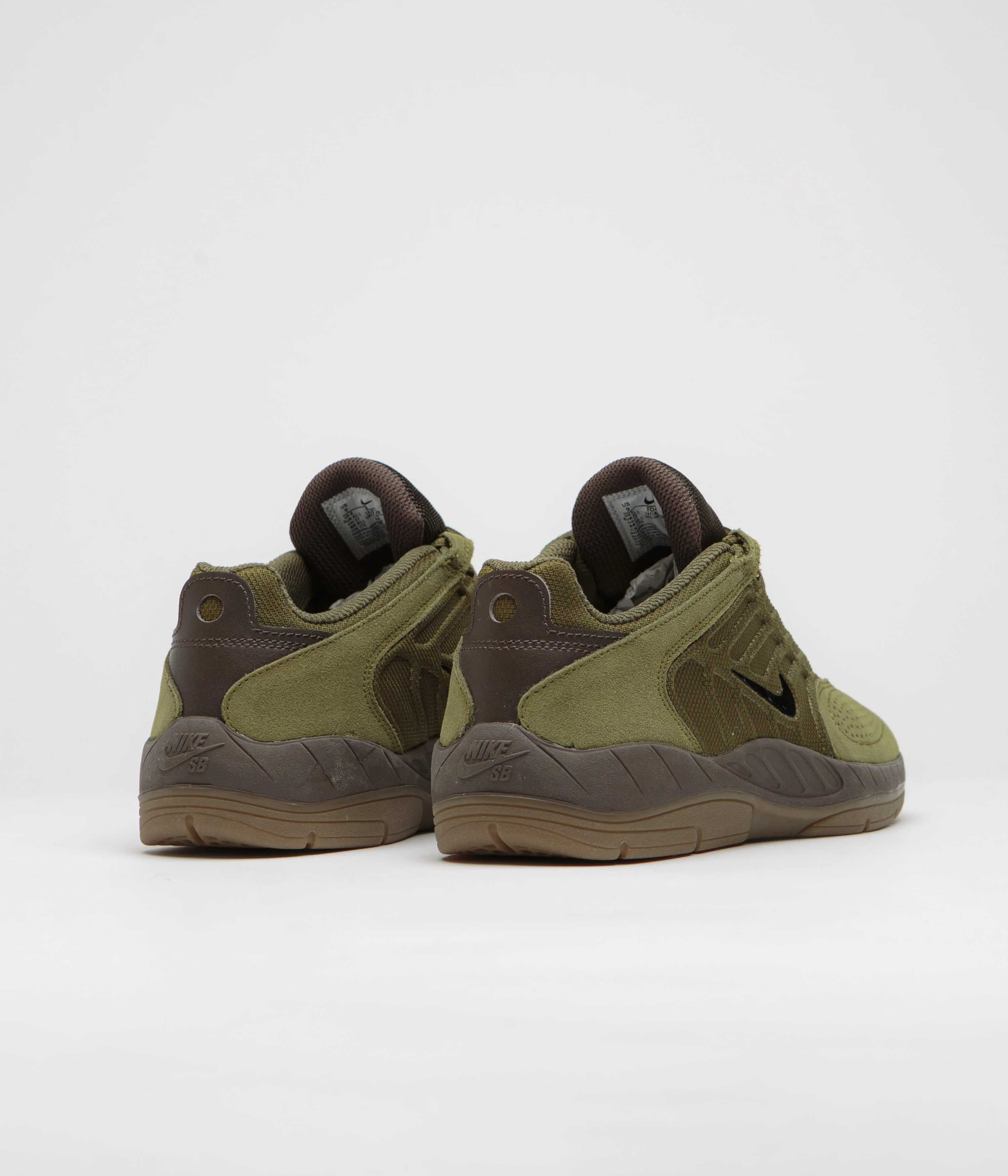 Nike SB Vertebrae Shoes - Olive Flak / Black - Baroque Brown - Image 4