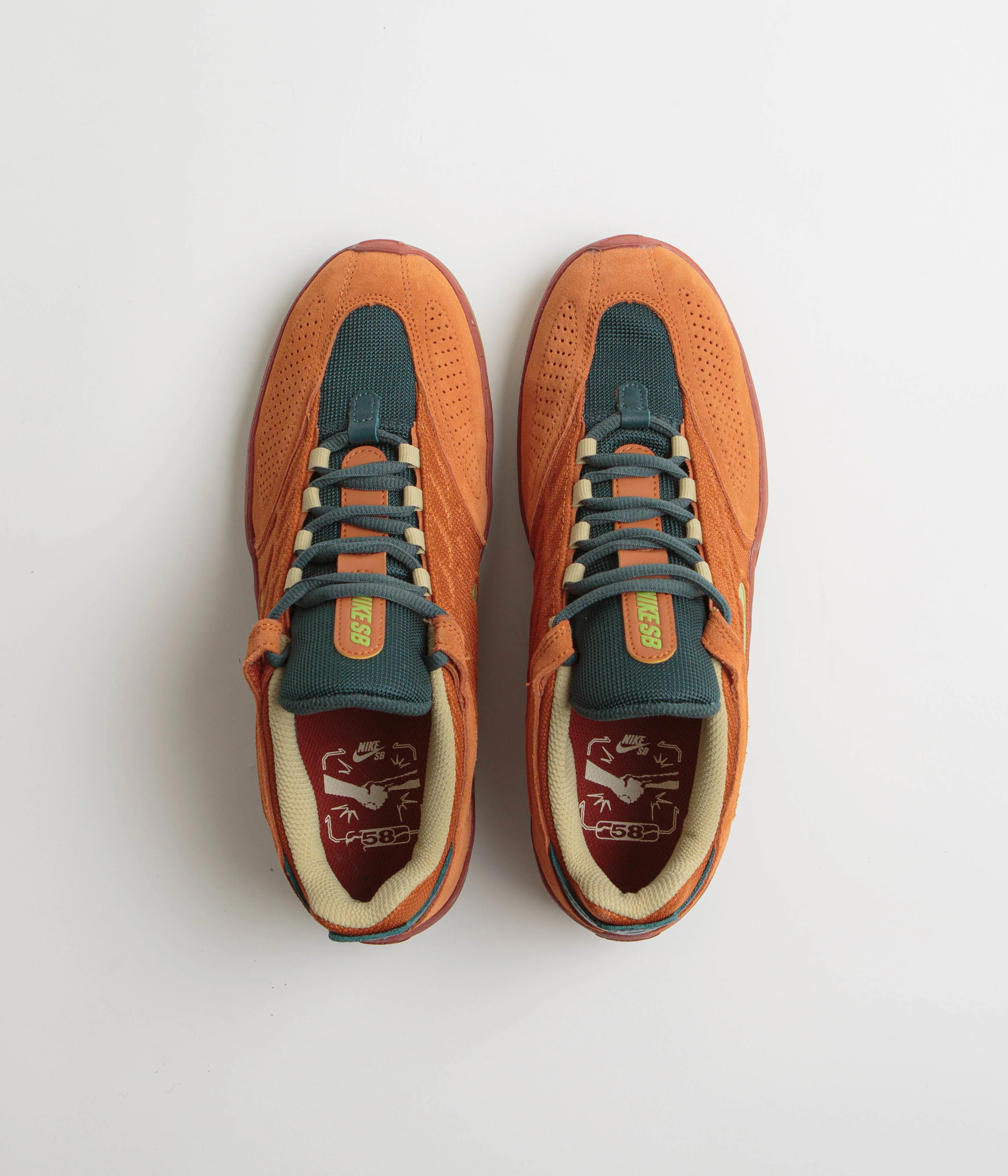 Nike SB Vertebrae TE Shoes - Dark Russet / Pear - Desert Orange - Image 7