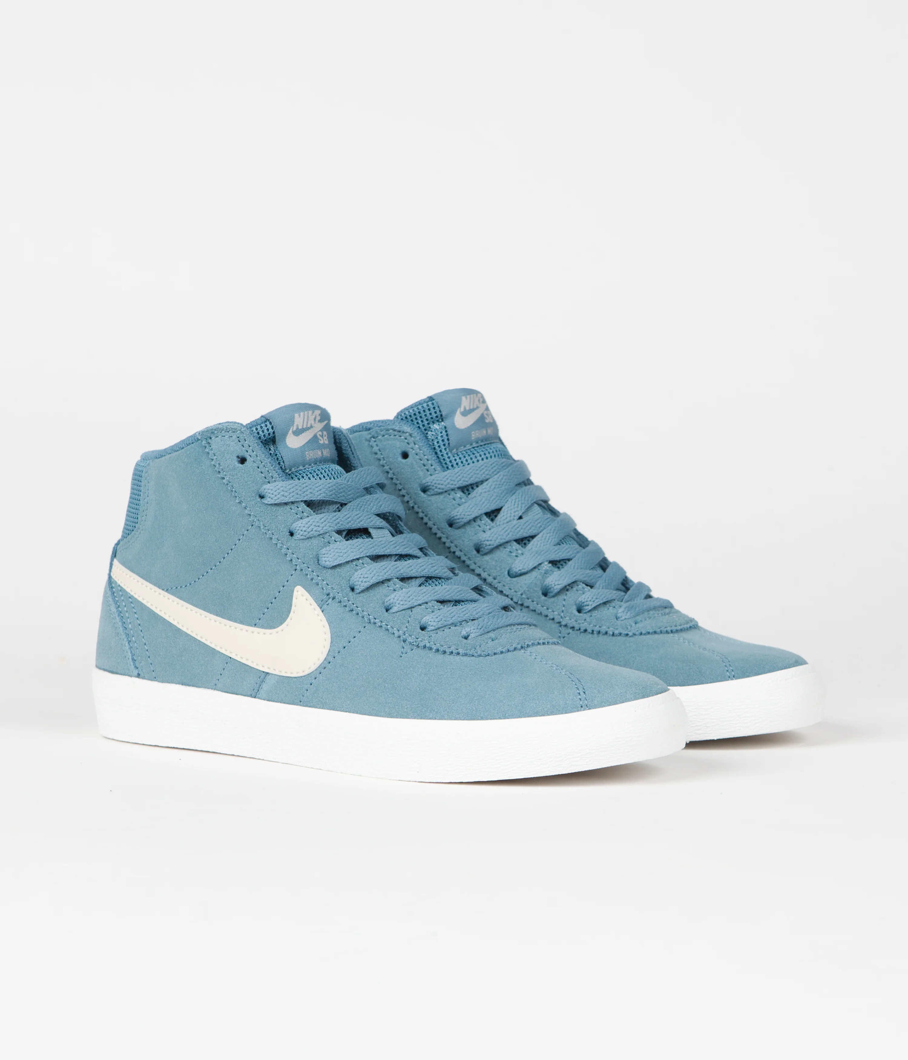 Nike SB Womens Bruin High Shoes - Noise Aqua / Light Orewood Brown - Noise Aqua - Image 2