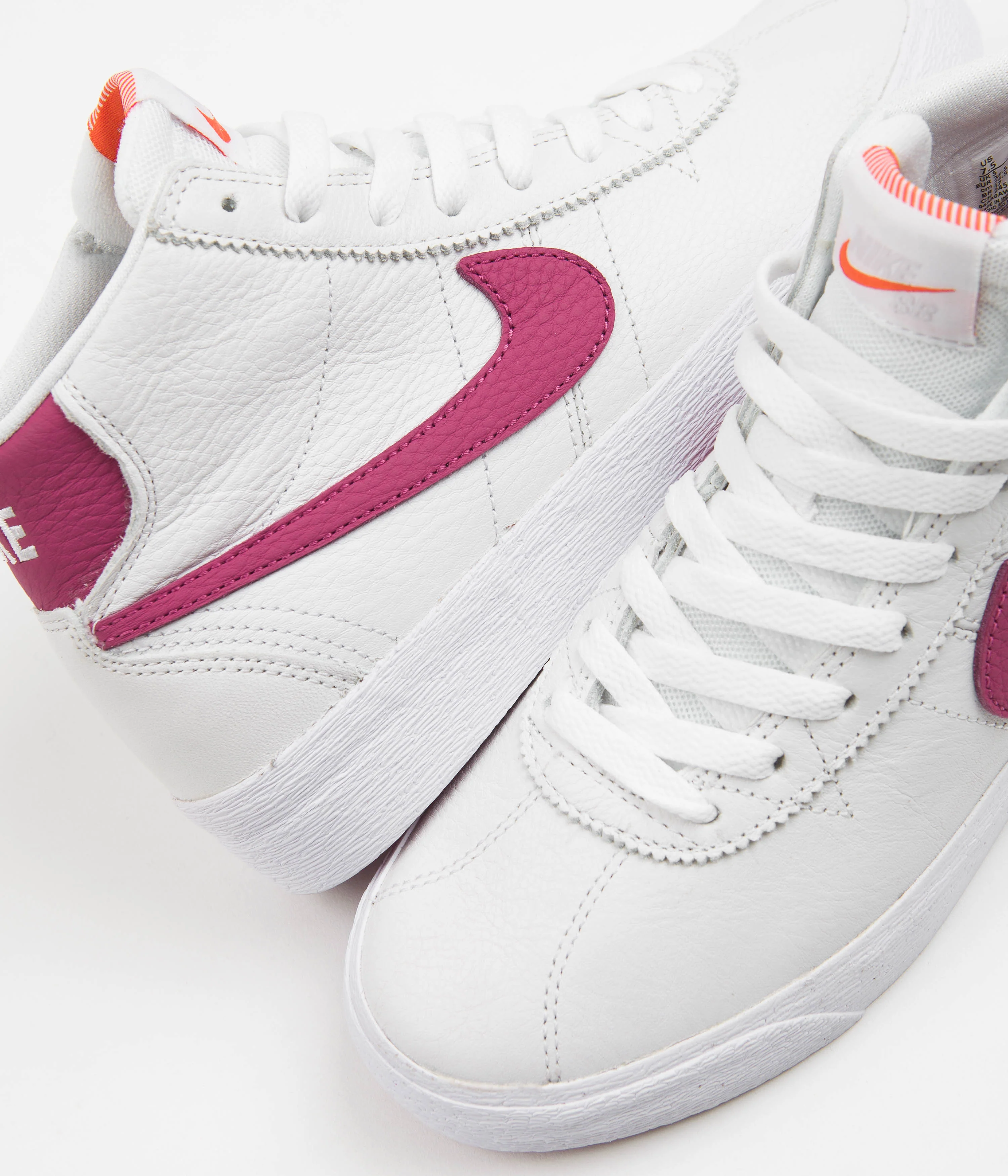 Nike SB Womens Bruin High Shoes - White / Sweet Beet - White - Sweet Beet - Image 3