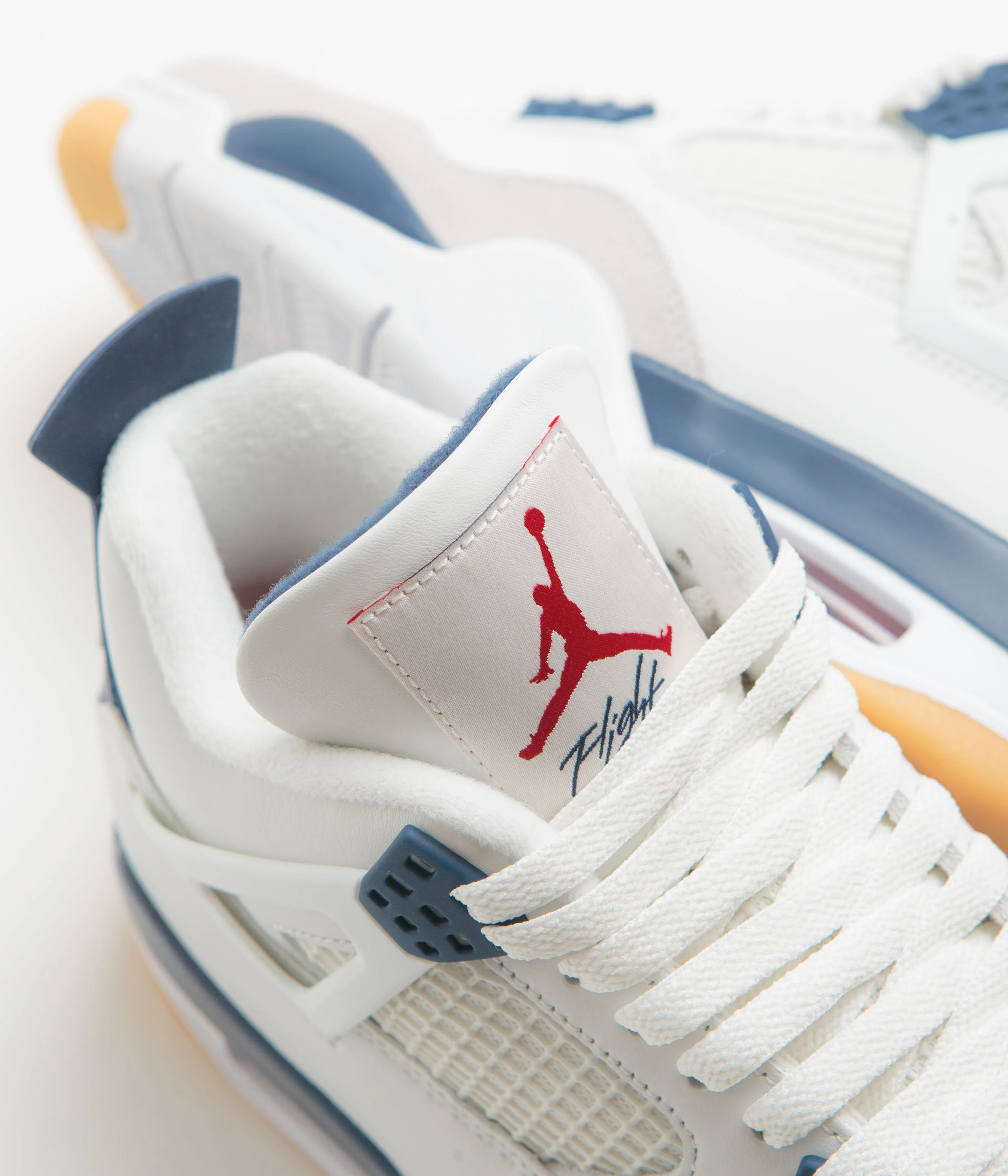 Nike SB x Air Jordan 4 Shoes - Summit White / White - Navy - Neutral Grey - Image 3