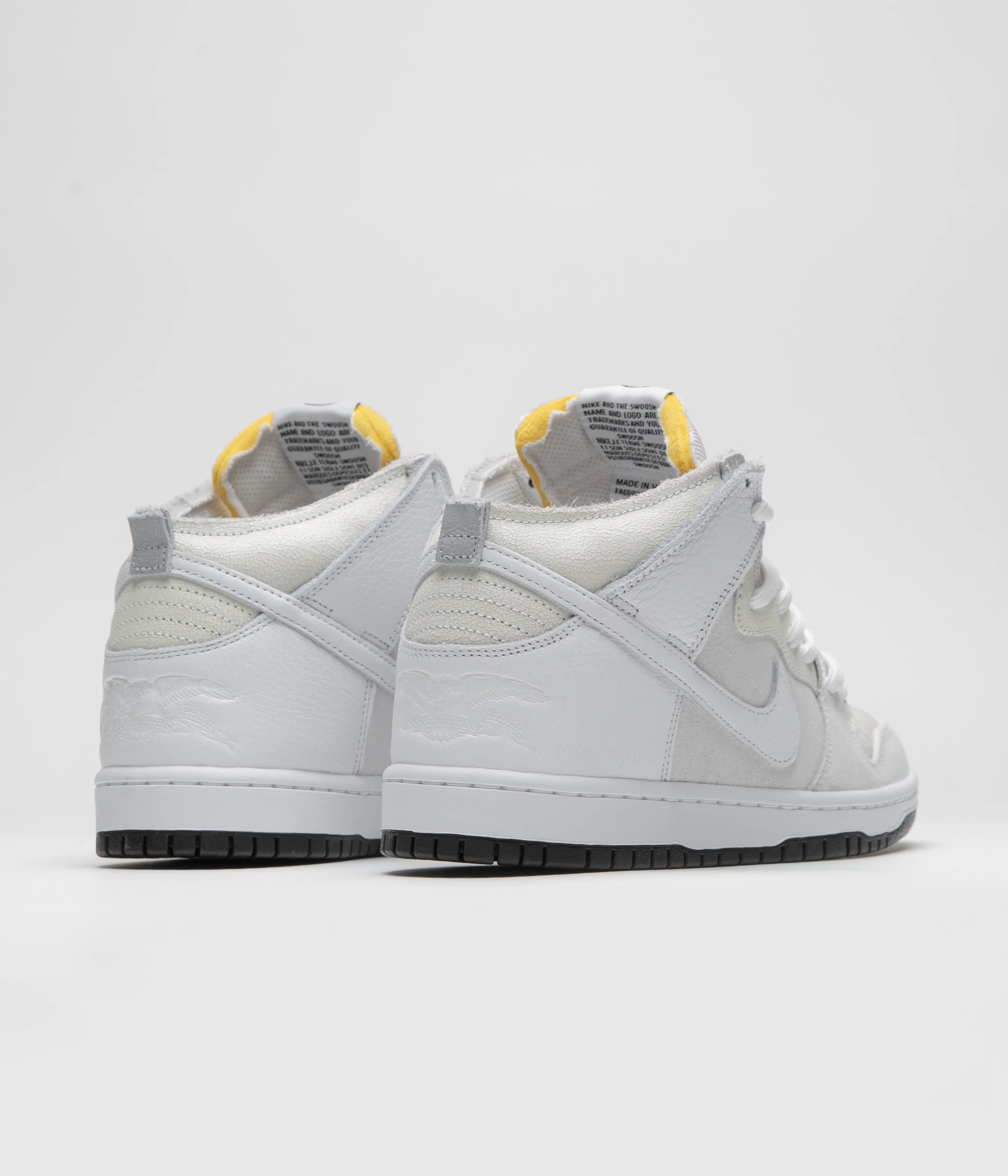 Nike SB x Antihero Dunk High Shoes - White / White - Black - Image 4