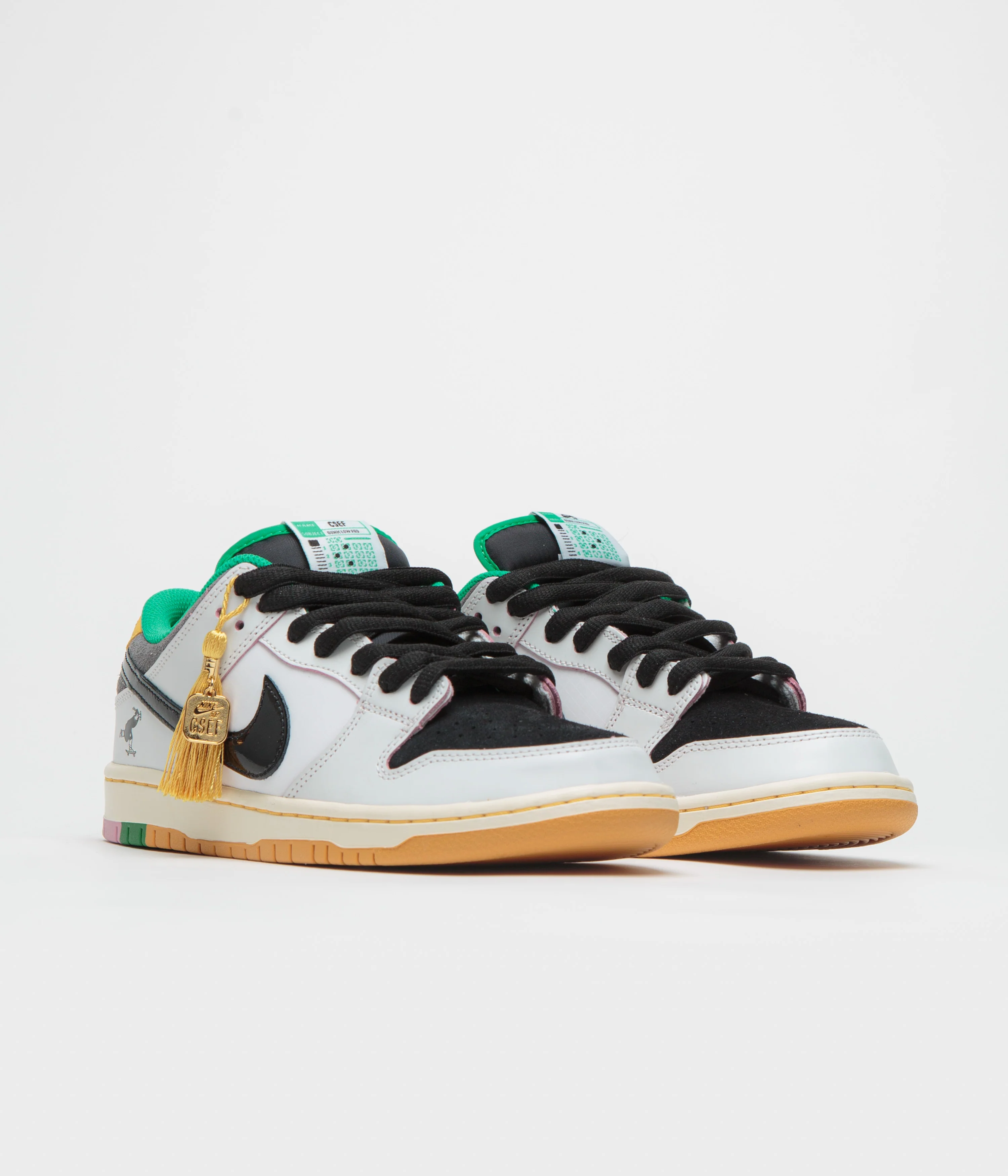 Nike SB x CSEF Dunk Low Pro Shoes - Summit White / Black - White - Iron Grey - Image 2