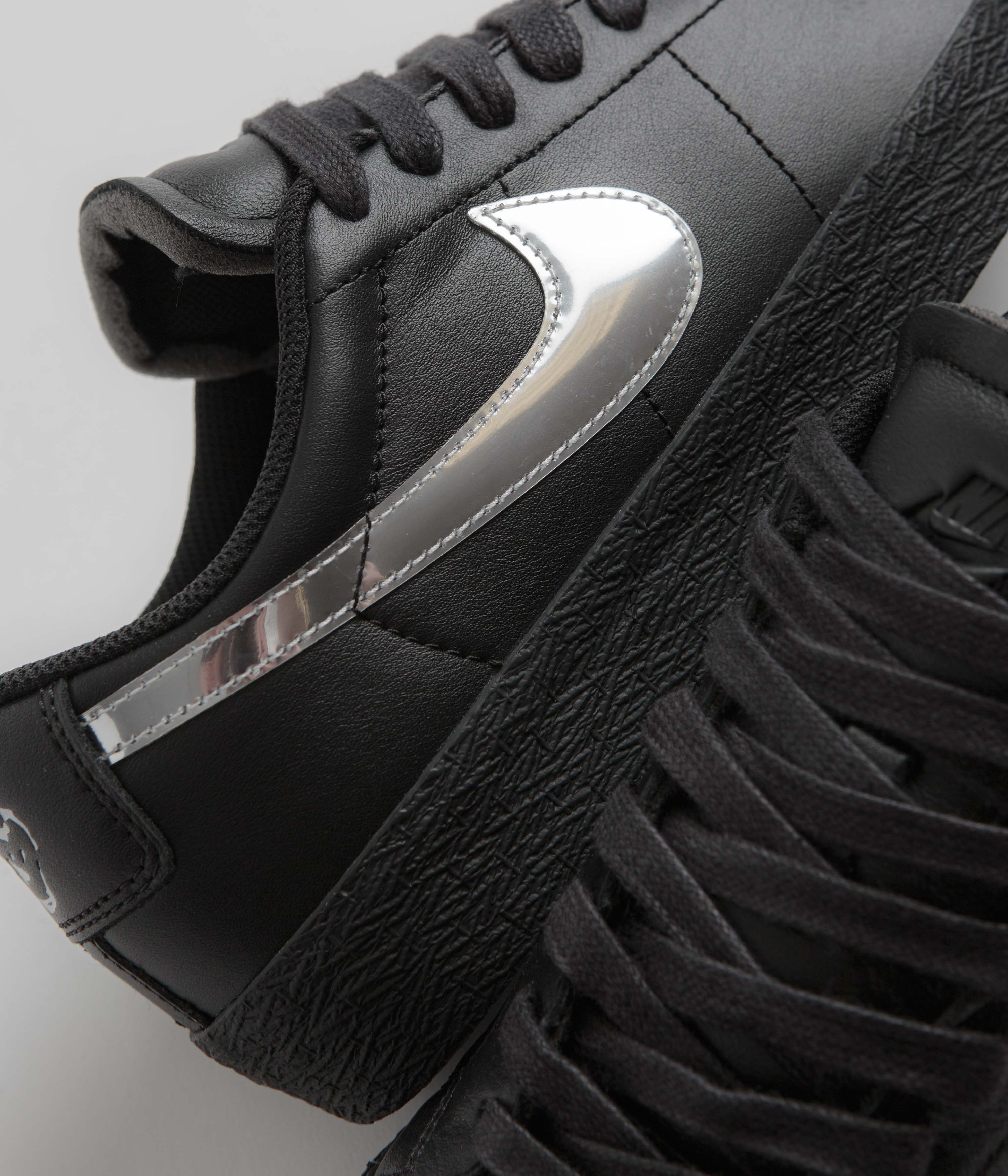 Nike SB x Dancer Skateboards Blazer Low Shoes - Black / Metallic Silver / Black - Image 3