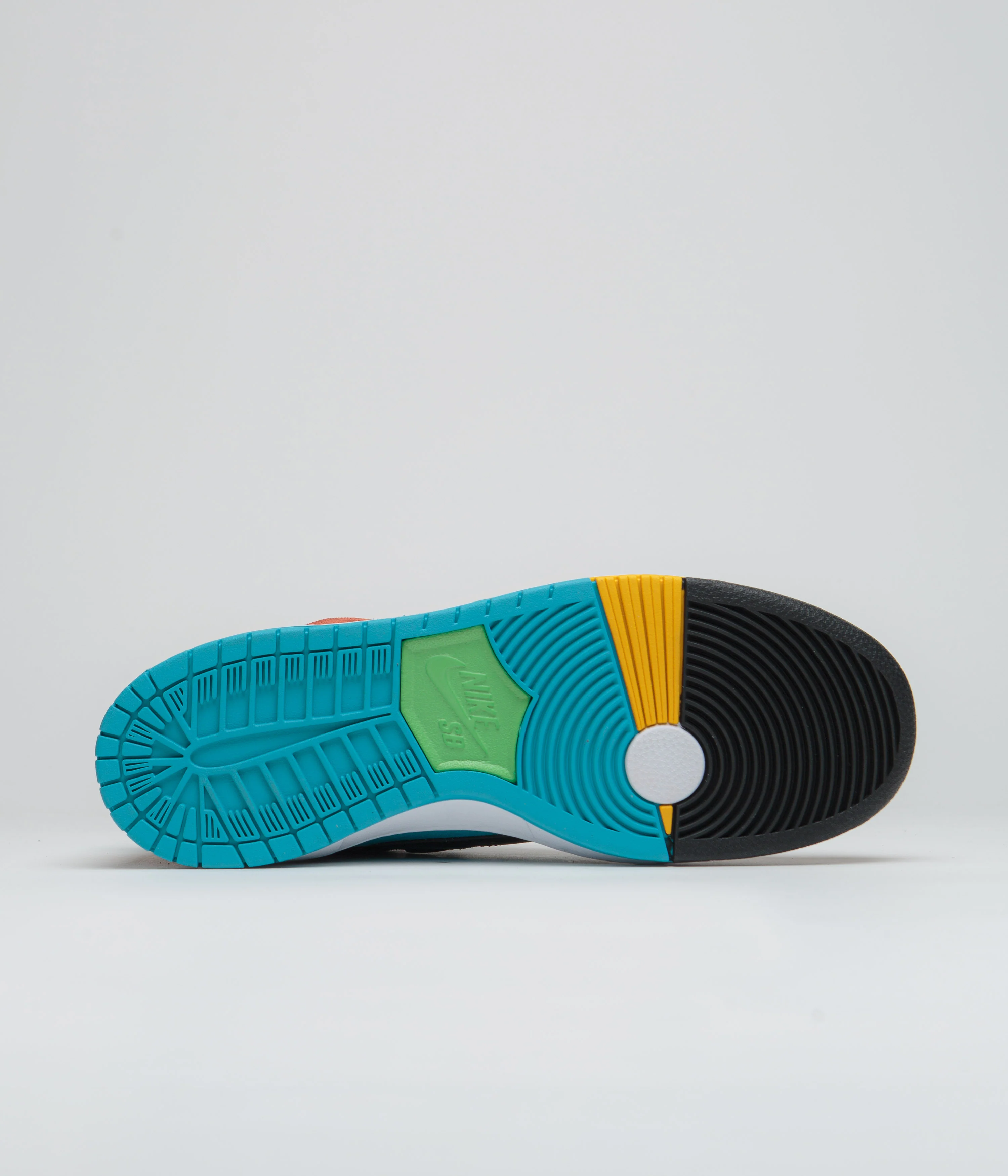 Nike SB x Di'Orr Greenwood Dunk High Decon Shoes - Turquoise Blue / Black - Rugged Orange - Image 6