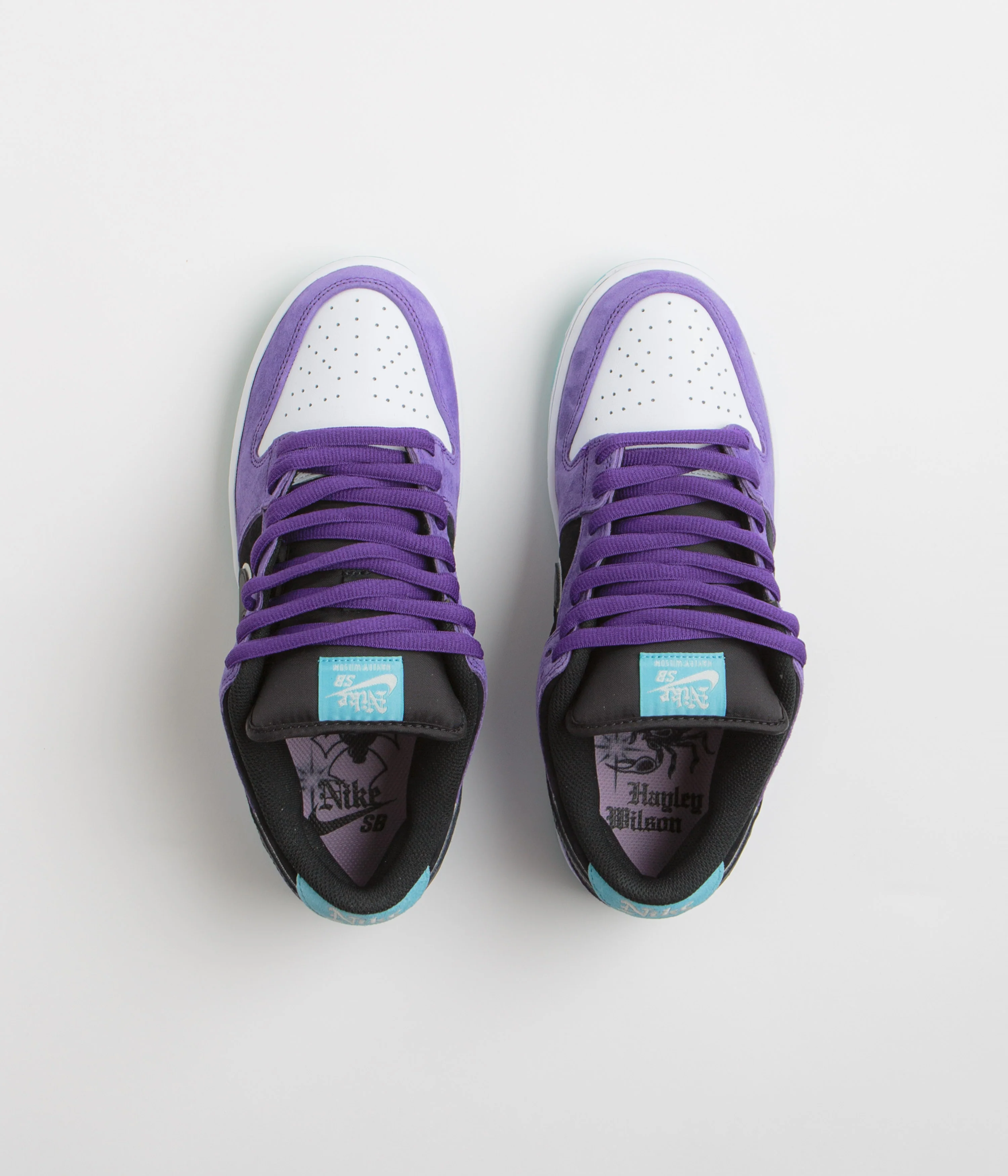 Nike SB x Hayley Wilson Dunk Low Pro Shoes - Court Purple / Black - White - Lagoon Pulse - Image 6