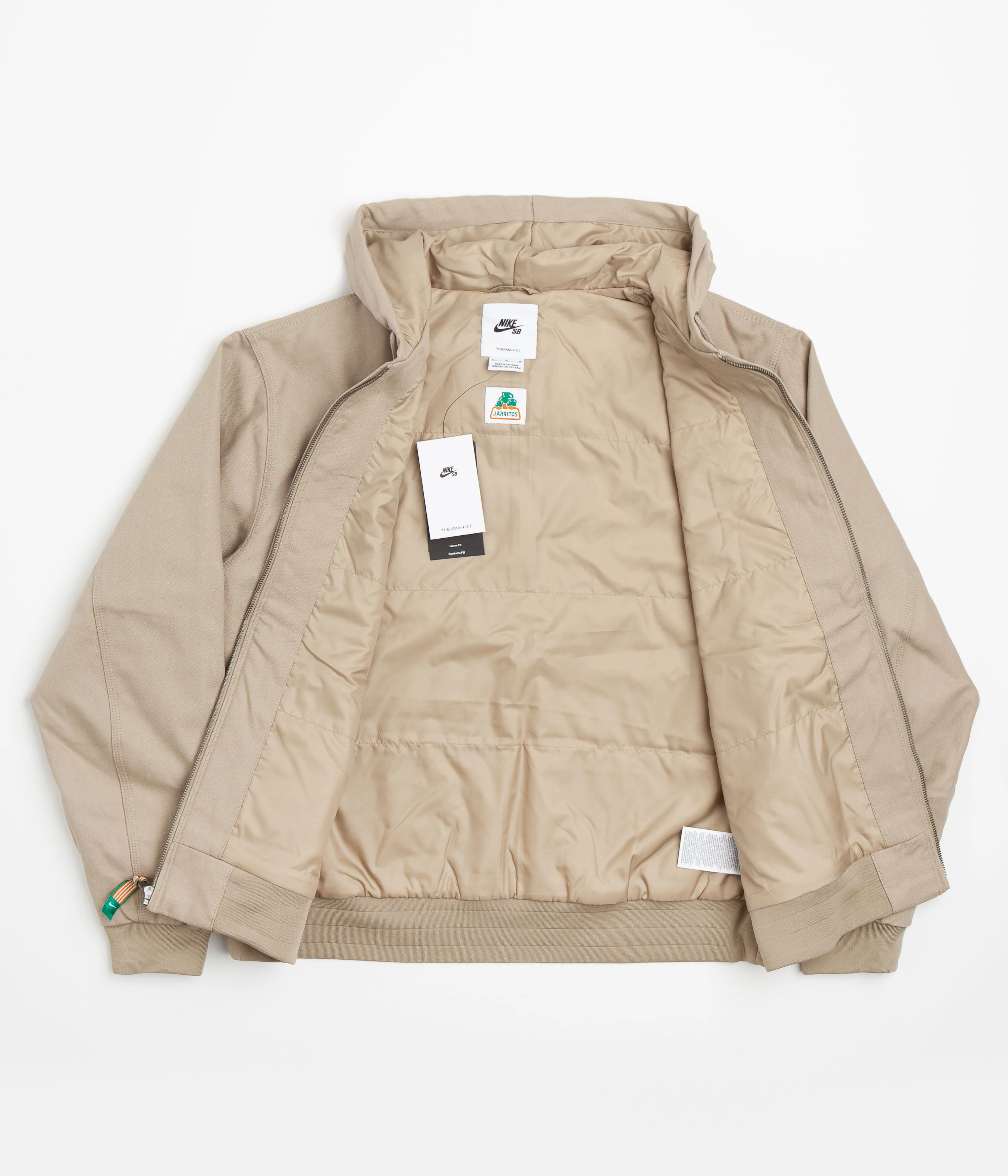 Nike SB x Jarritos Full Zip Hooded Jacket - Khaki / Malachite / Malachite - Image 8