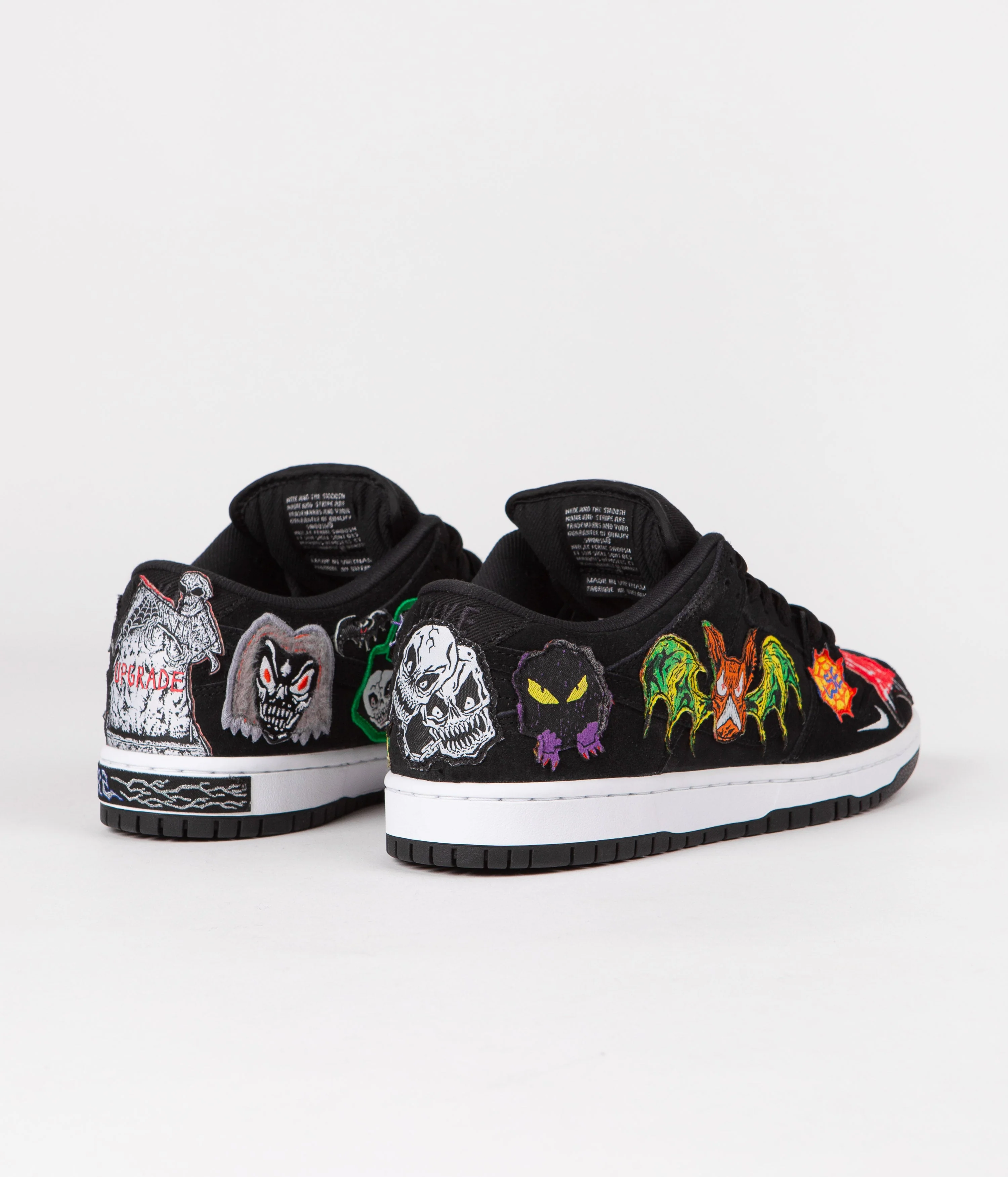 Nike SB x Neckface Dunk Low Pro Shoes - Black / White - Multicolour - Image 4