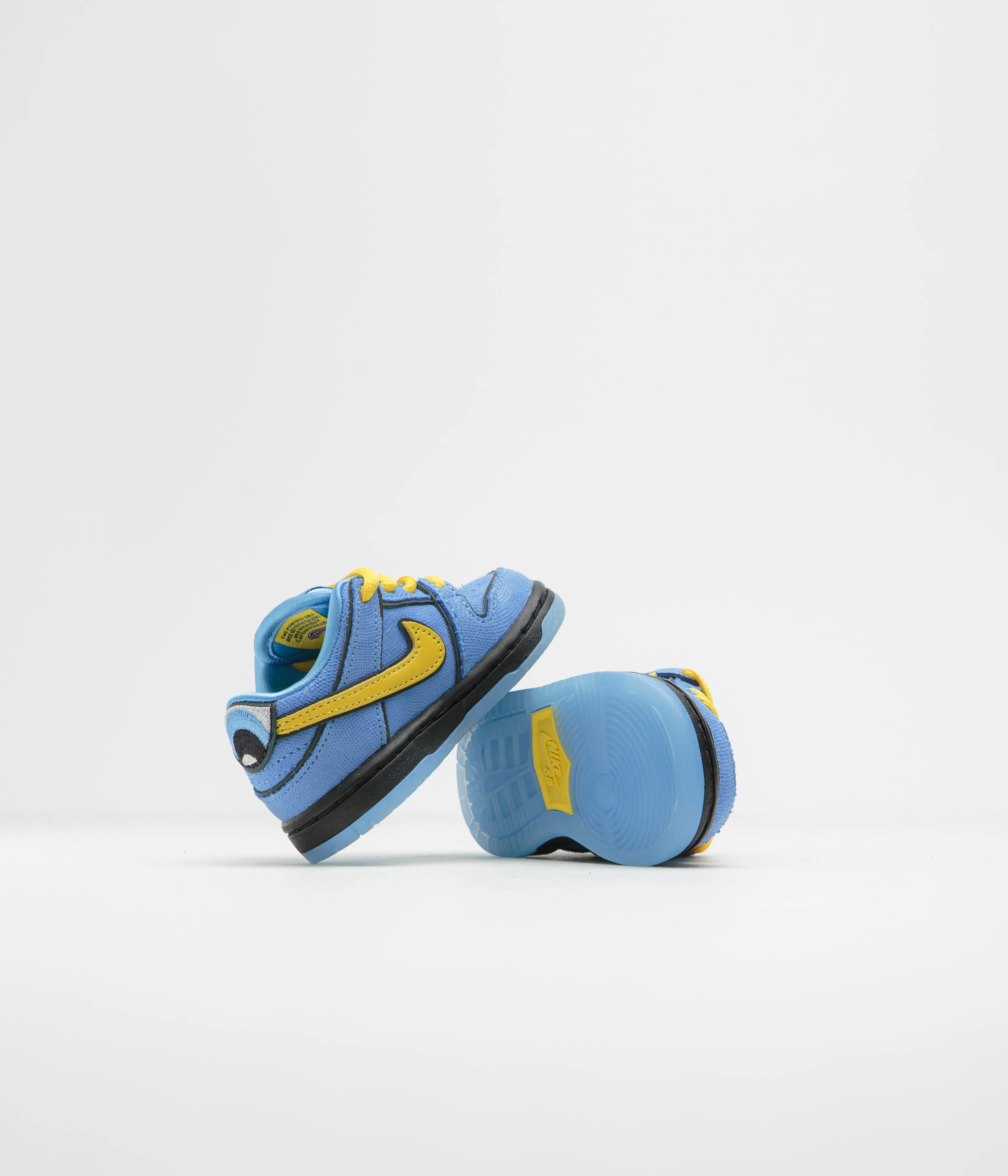Nike SB x Powerpuff Girls Dunk Low Pro 'Bubbles' (Toddler) Shoes - University Blue / Tour Yellow - Image 5