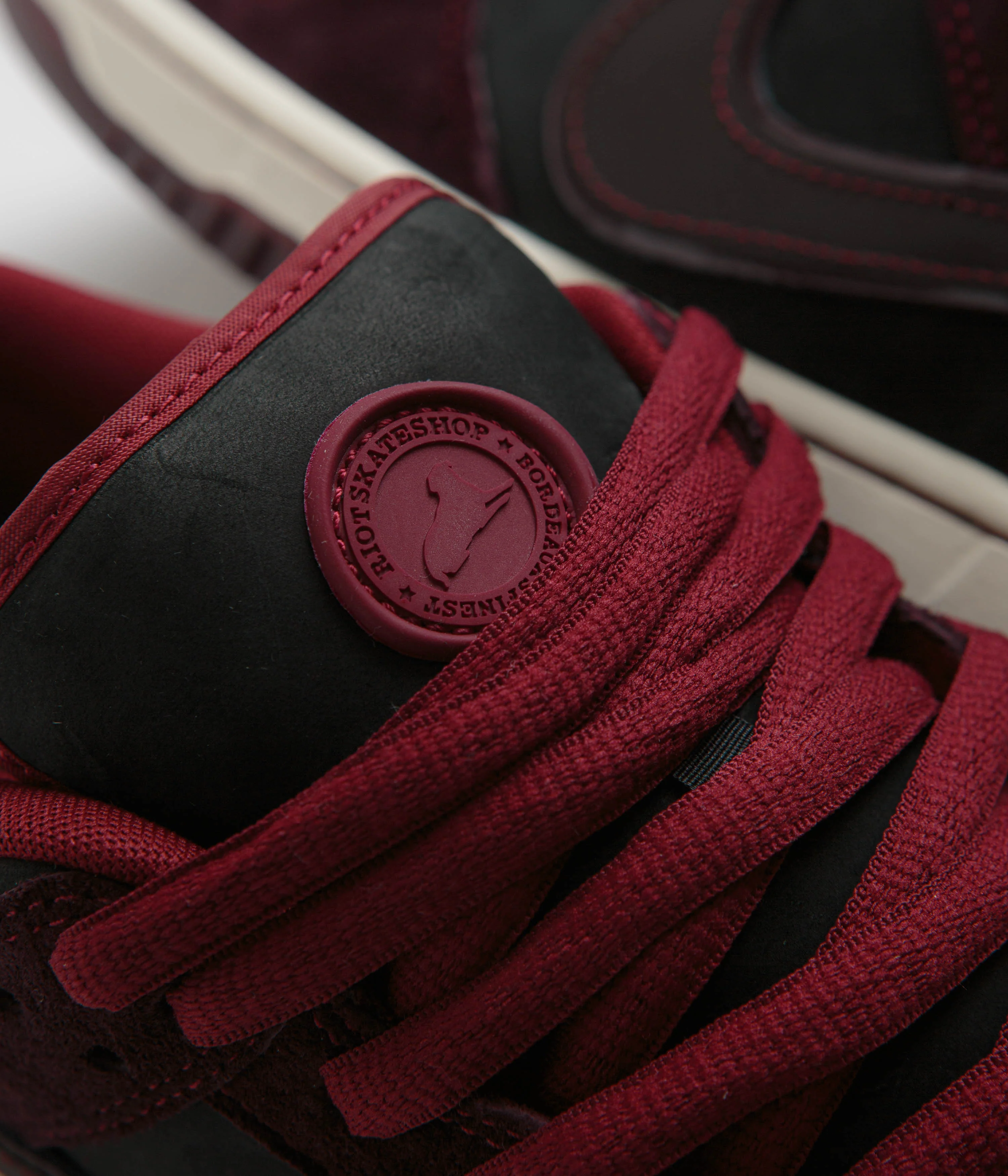Nike SB x RIOT Skateshop Dunk Low Pro Shoes - Mahogany / Dark Beetroot - Team Red - Sail - Image 4