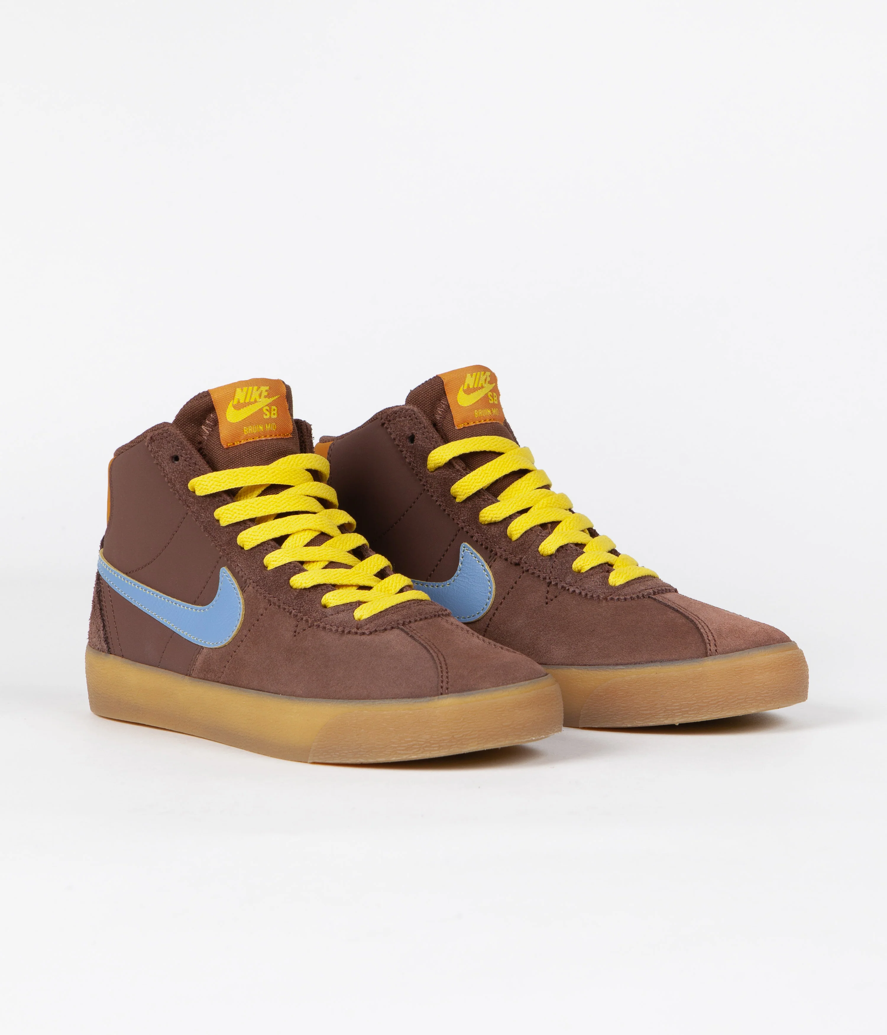 Nike SB x Why So Sad? Womens Bruin High Premium Shoes - Light Chocolate / Light Blue - Monarch - Image 2