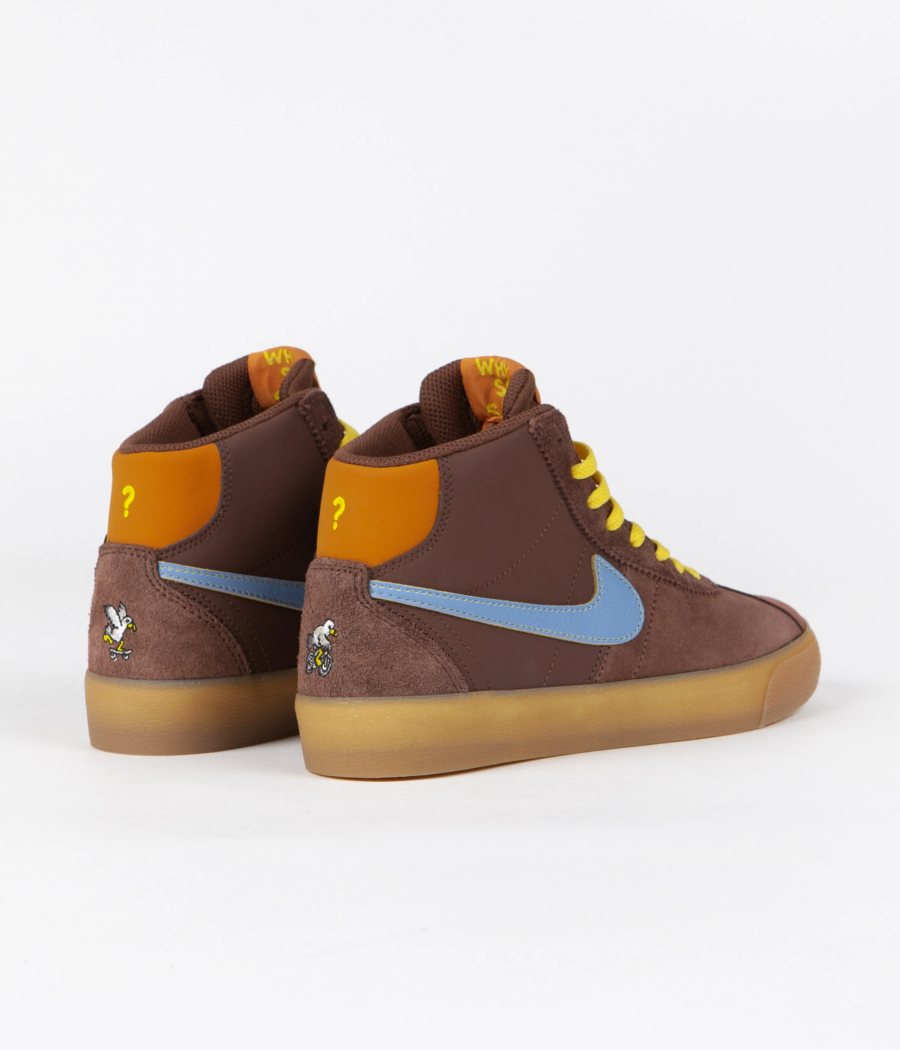 Nike SB x Why So Sad? Womens Bruin High Premium Shoes - Light Chocolate / Light Blue - Monarch - Image 4