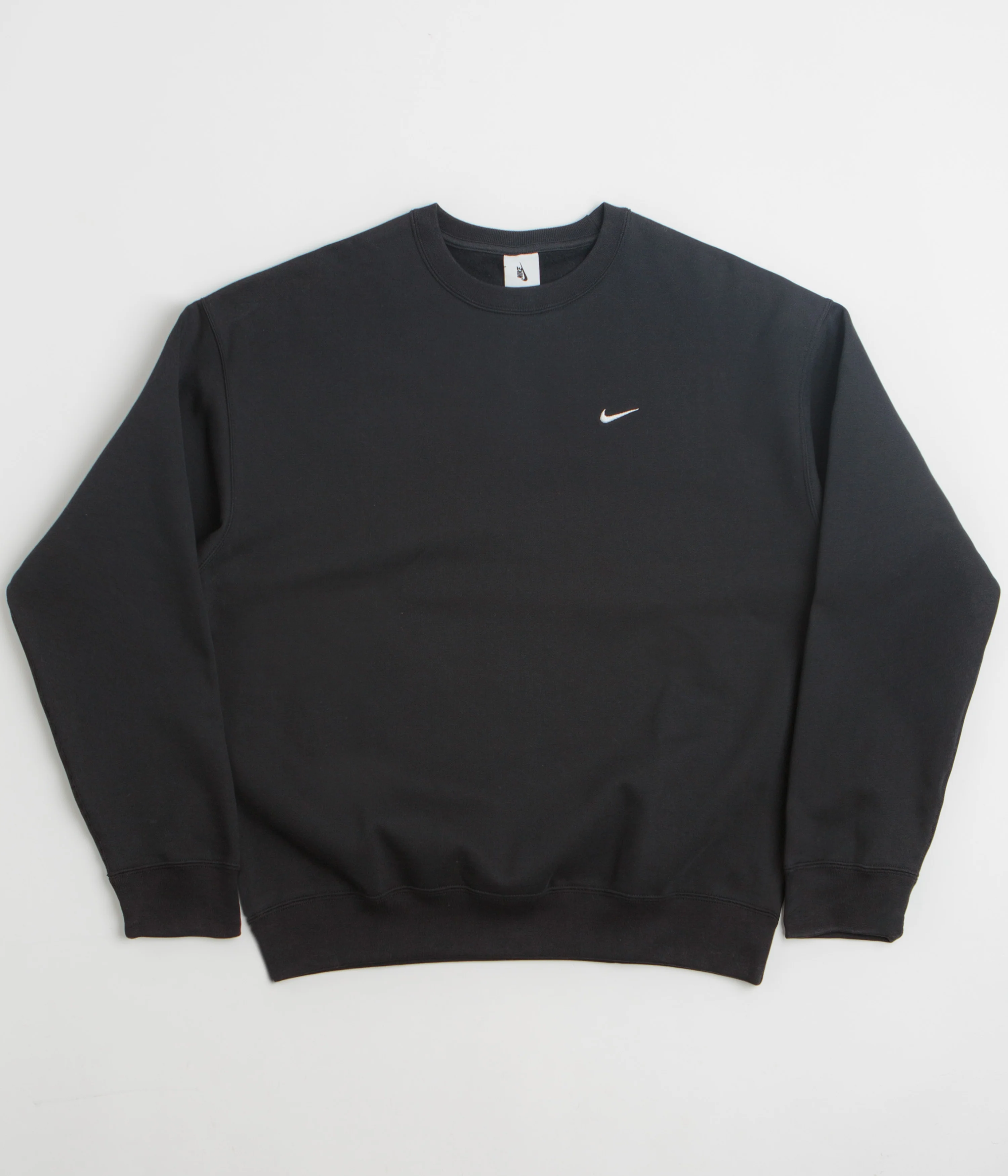 Nike Solo Swoosh Crewneck Sweatshirt - Black / White