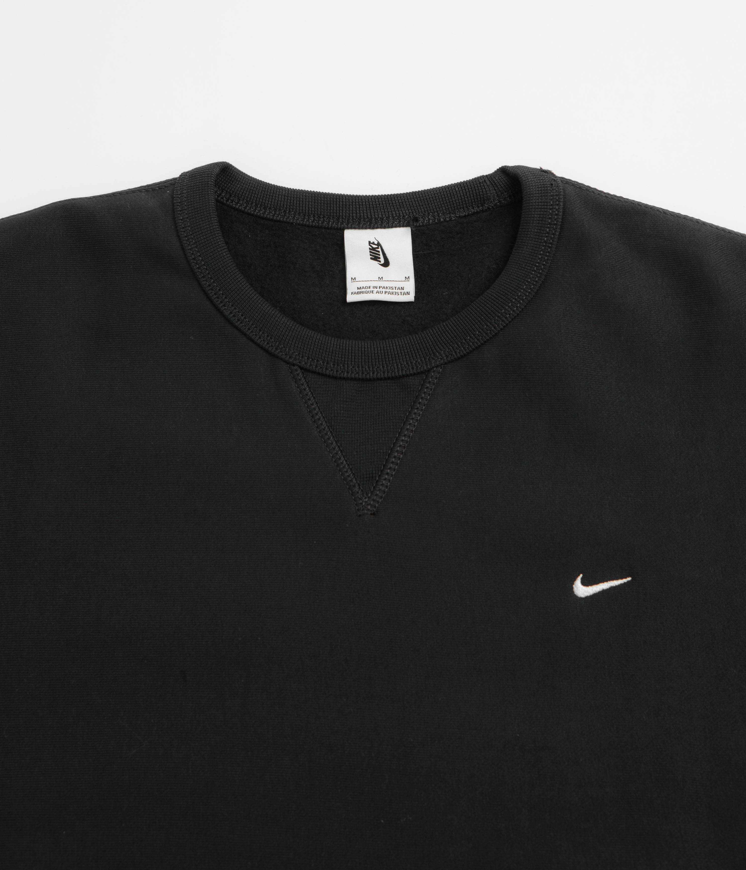 Nike Solo Swoosh Crewneck Sweatshirt - Black / White / White - Image 3