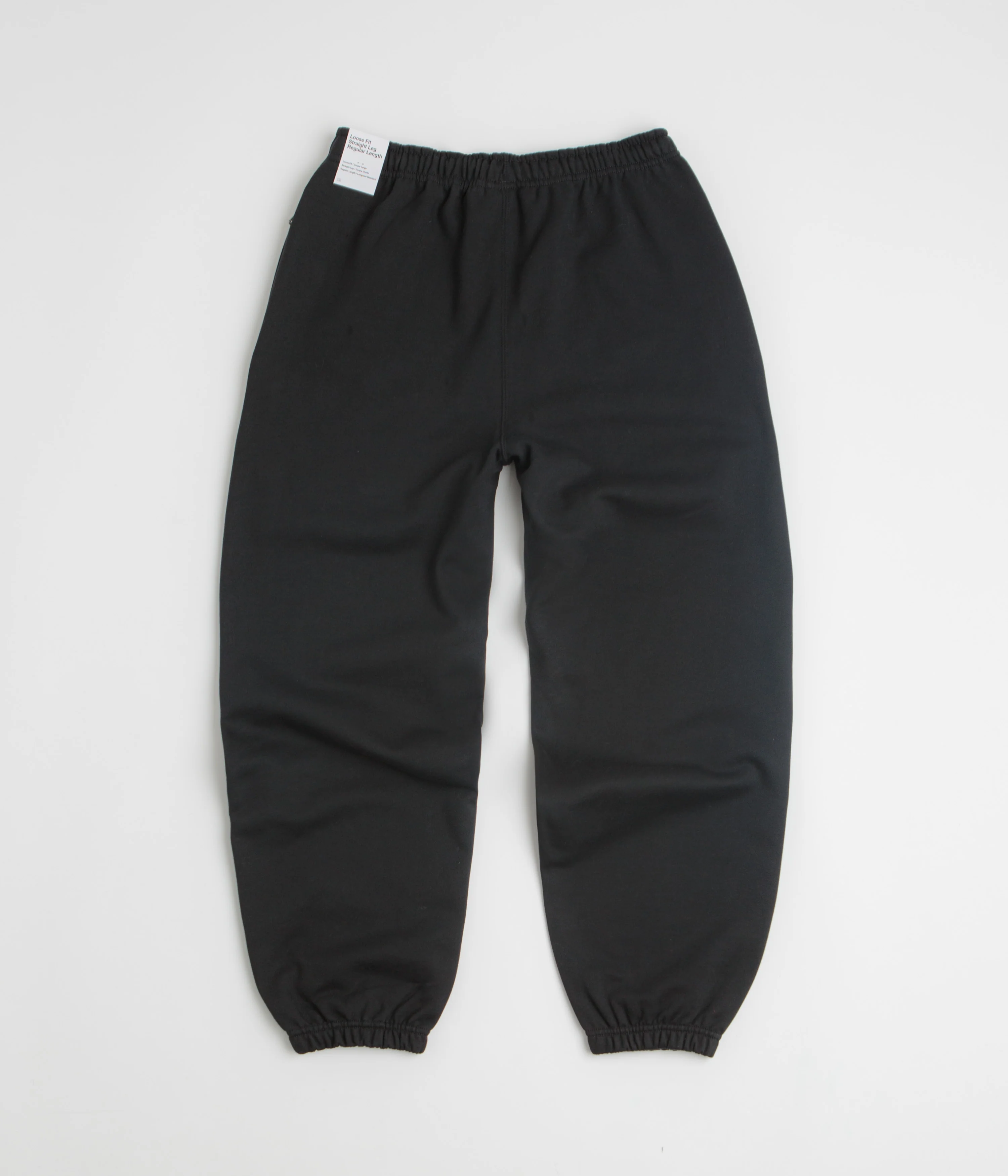 Nike Solo Swoosh Cuffed Sweatpants - Black / Black / White - Image 3