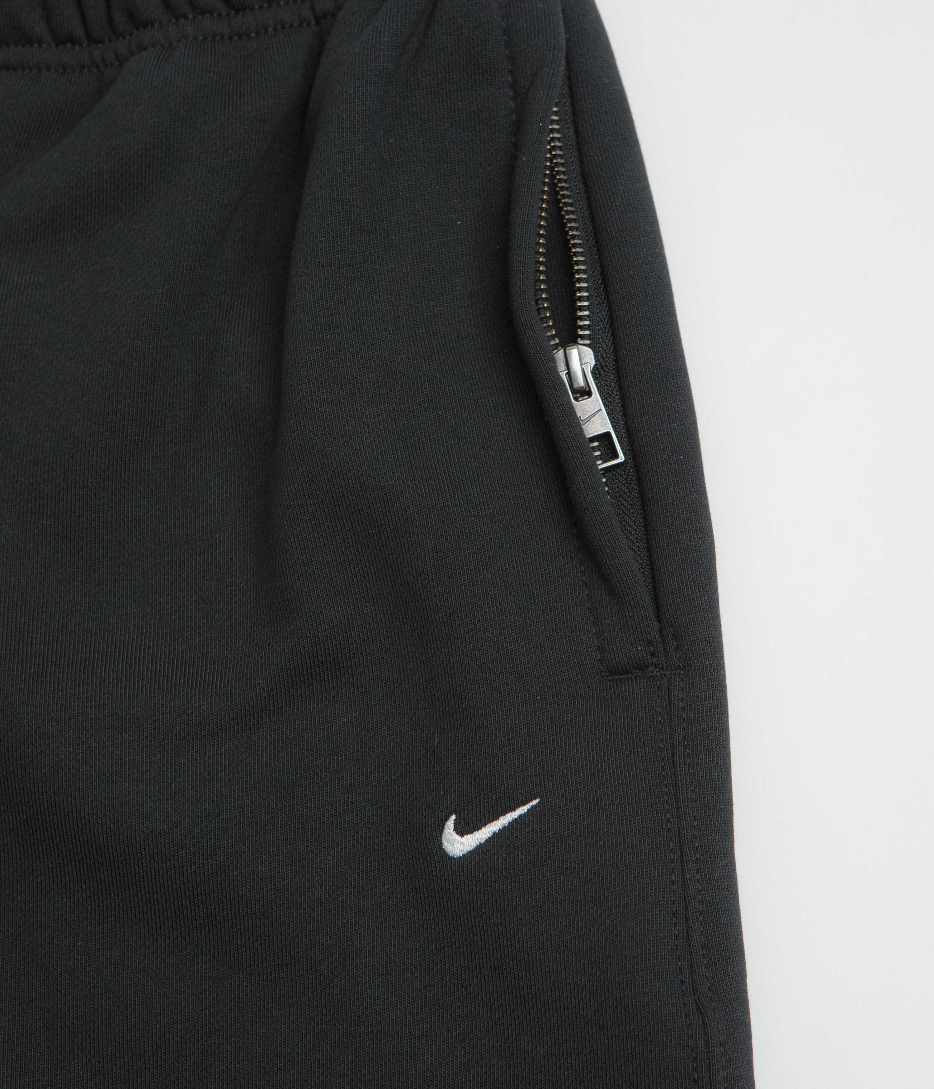 Nike Solo Swoosh Cuffed Sweatpants - Black / Black / White - Image 4
