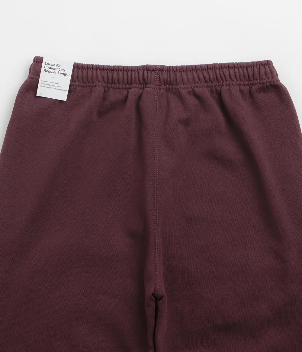 Nike Solo Swoosh Cuffed Sweatpants - Burgundy Crush / Burgundy Crush / White - Image 5