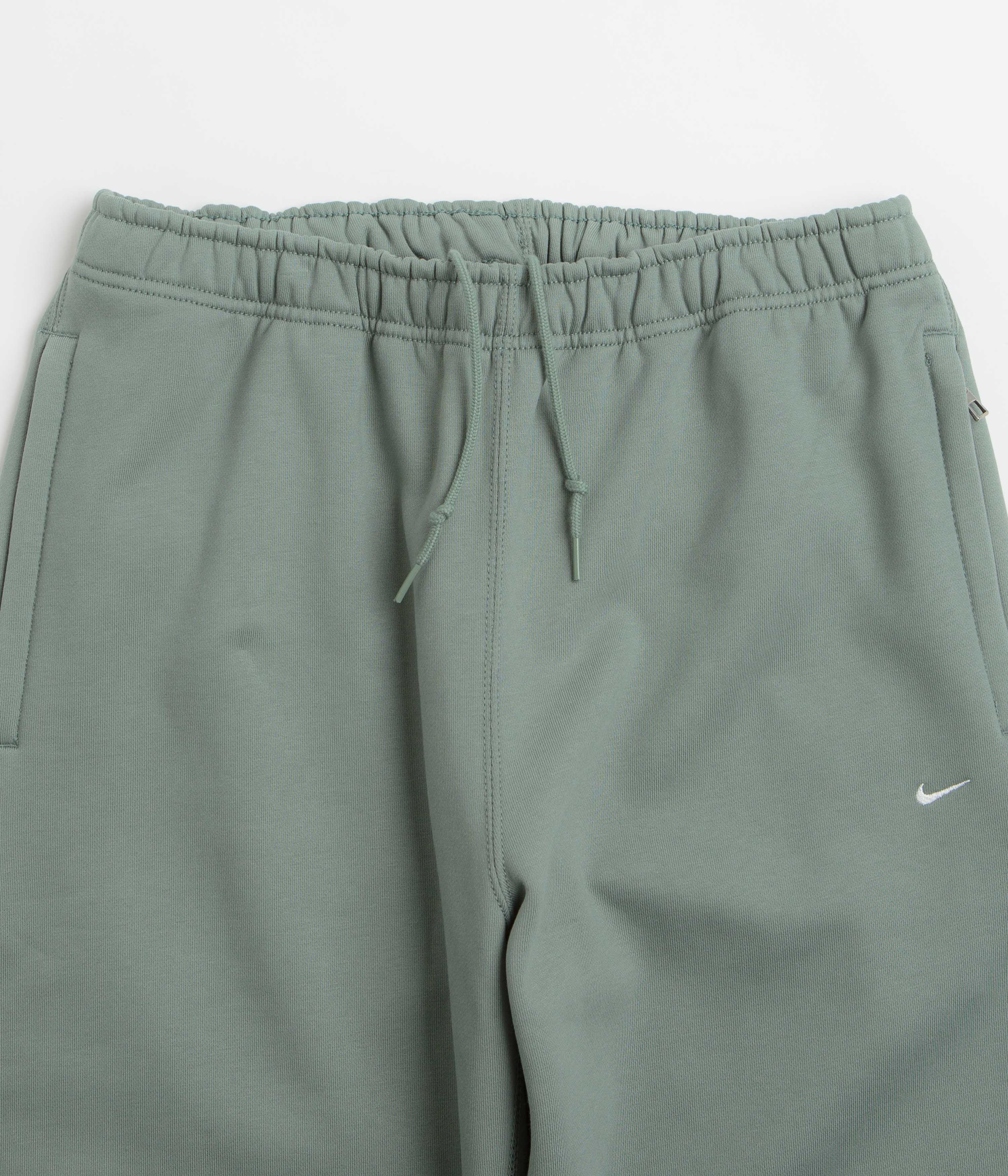 Nike Solo Swoosh Cuffed Sweatpants - Clay Green / Clay Green / White - Image 4