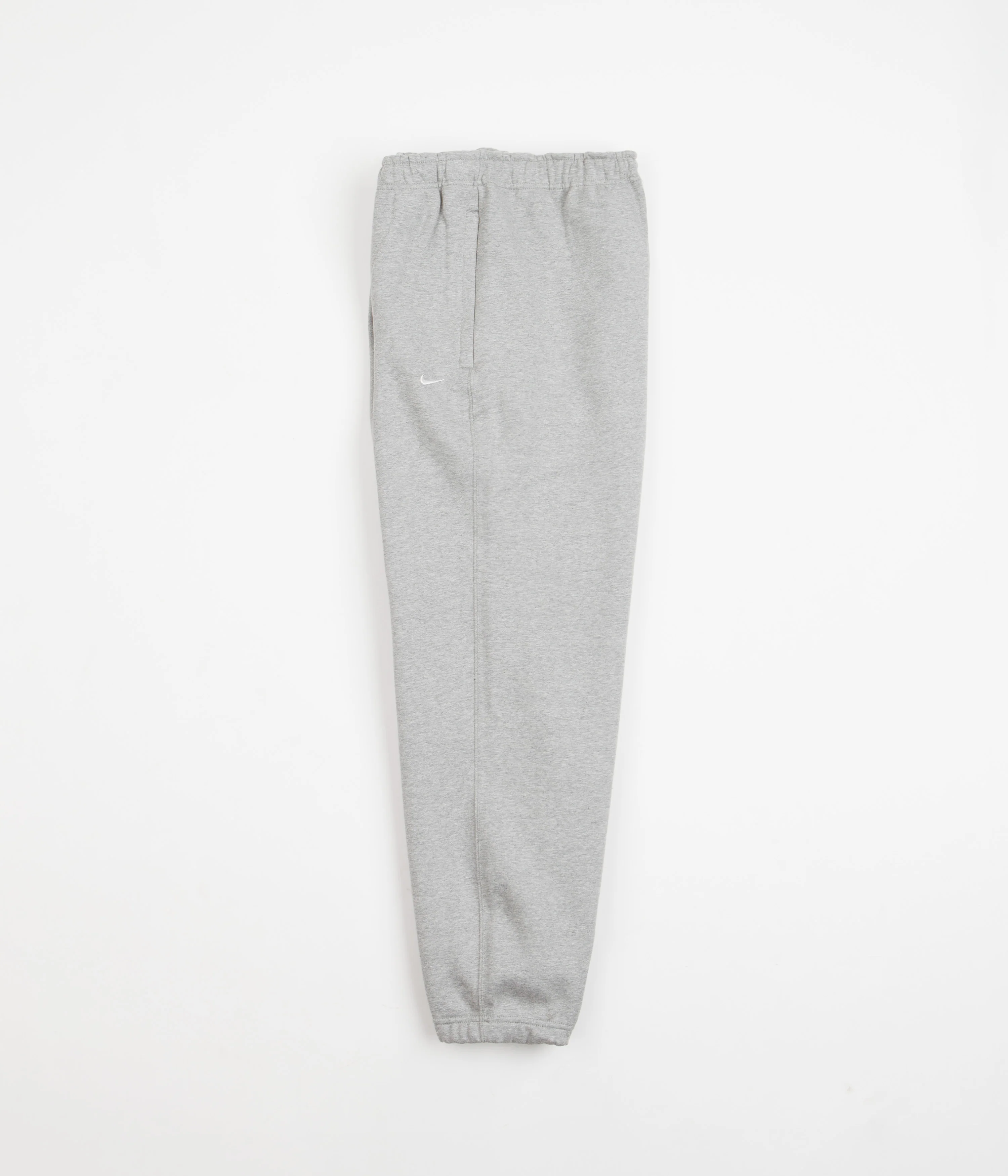 Nike Solo Swoosh Fleece Sweatpants - Dark Grey Heather / White - Image 2