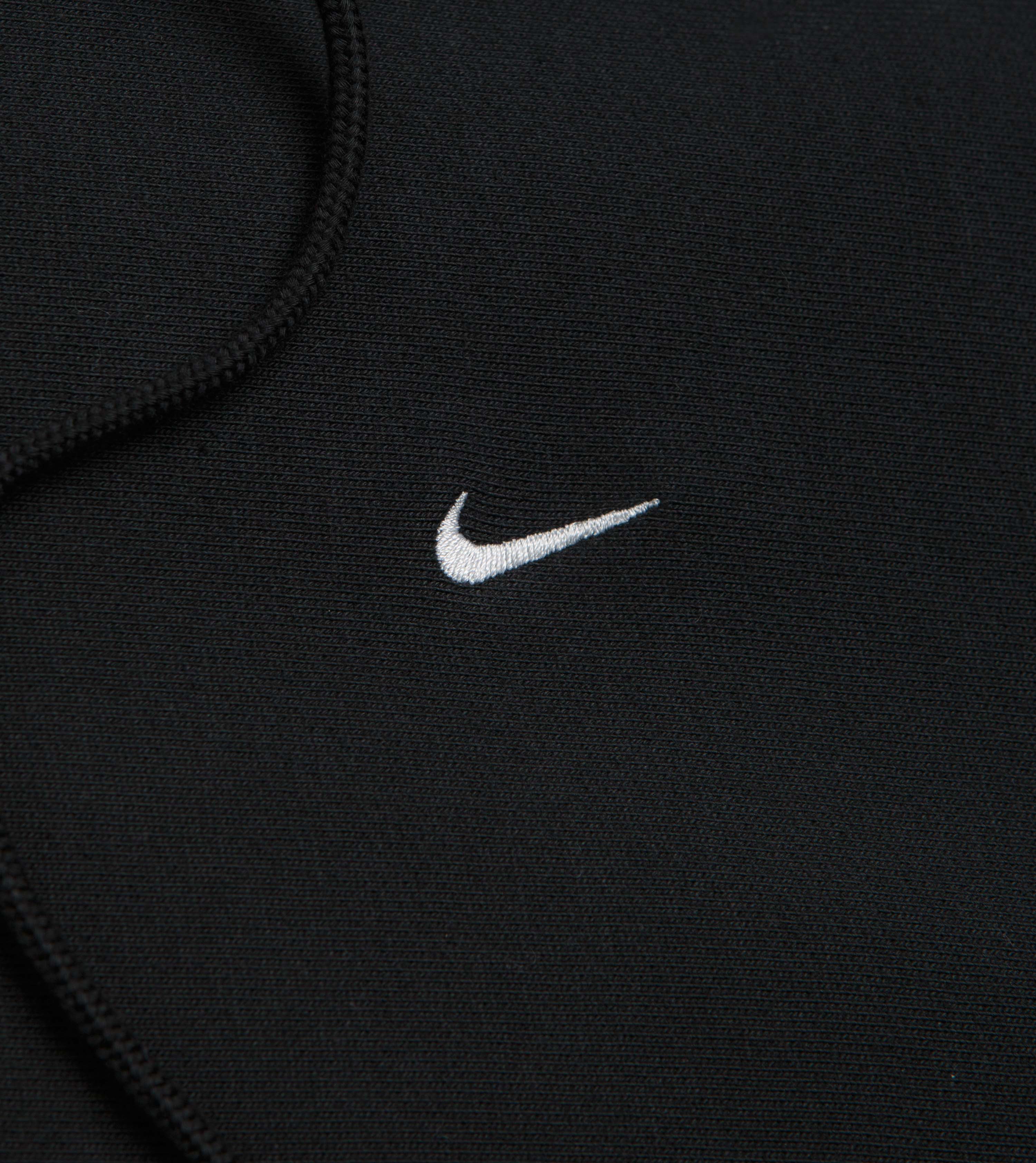 Nike Solo Swoosh Full Zip Hoodie - Black / Black / White - Image 3