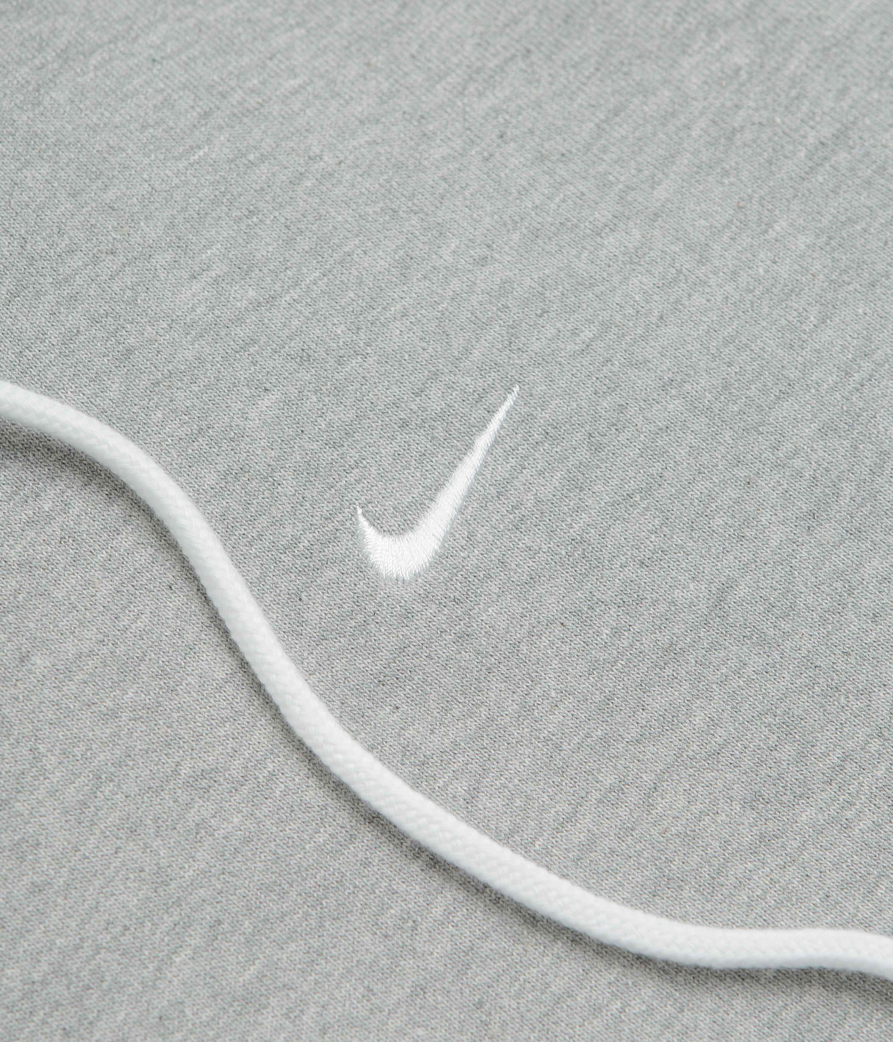 Nike Solo Swoosh Hoodie - Dark Grey Heather / White - Image 3
