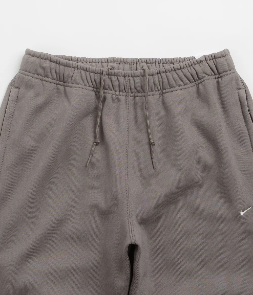 Nike Solo Swoosh Open Hem Sweatpants - Cave Stone / Cave Stone / White - Image 4