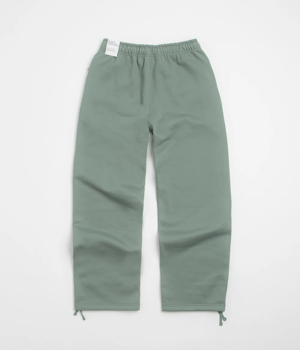 Nike Solo Swoosh Open Hem Sweatpants - Clay Green / Clay Green / White - Image 3