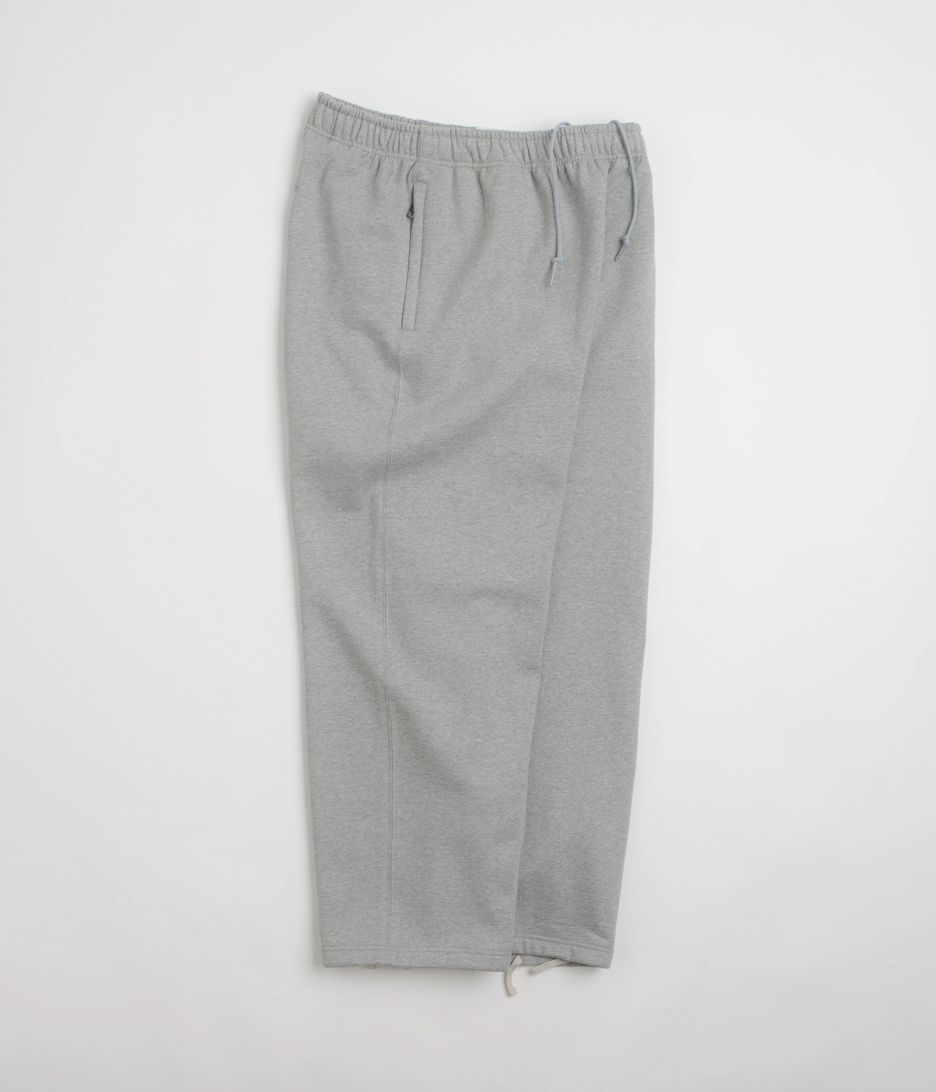 Nike Solo Swoosh Open Hem Sweatpants - Dark Grey Heather / Light Smoke Grey / White - Image 2