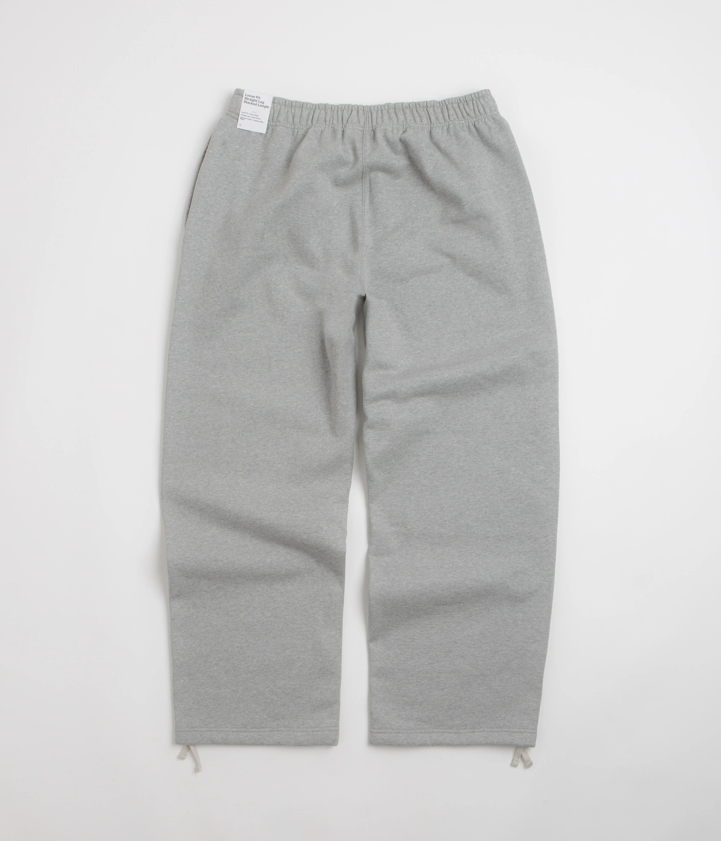 Nike Solo Swoosh Open Hem Sweatpants - Dark Grey Heather / Light Smoke Grey / White - Image 3