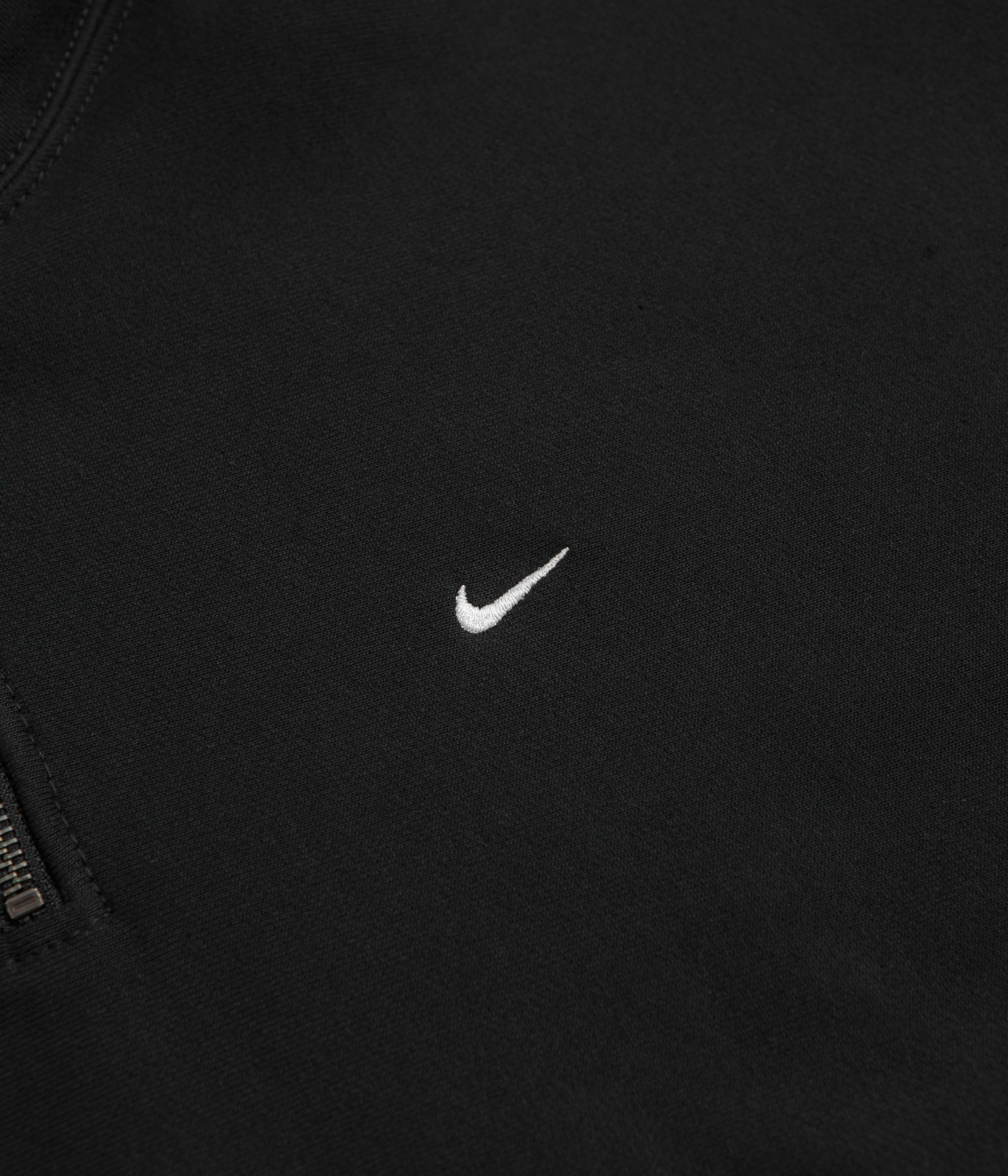 Nike Solo Swoosh Quarter Zip Sweatshirt - Black / White - Image 4