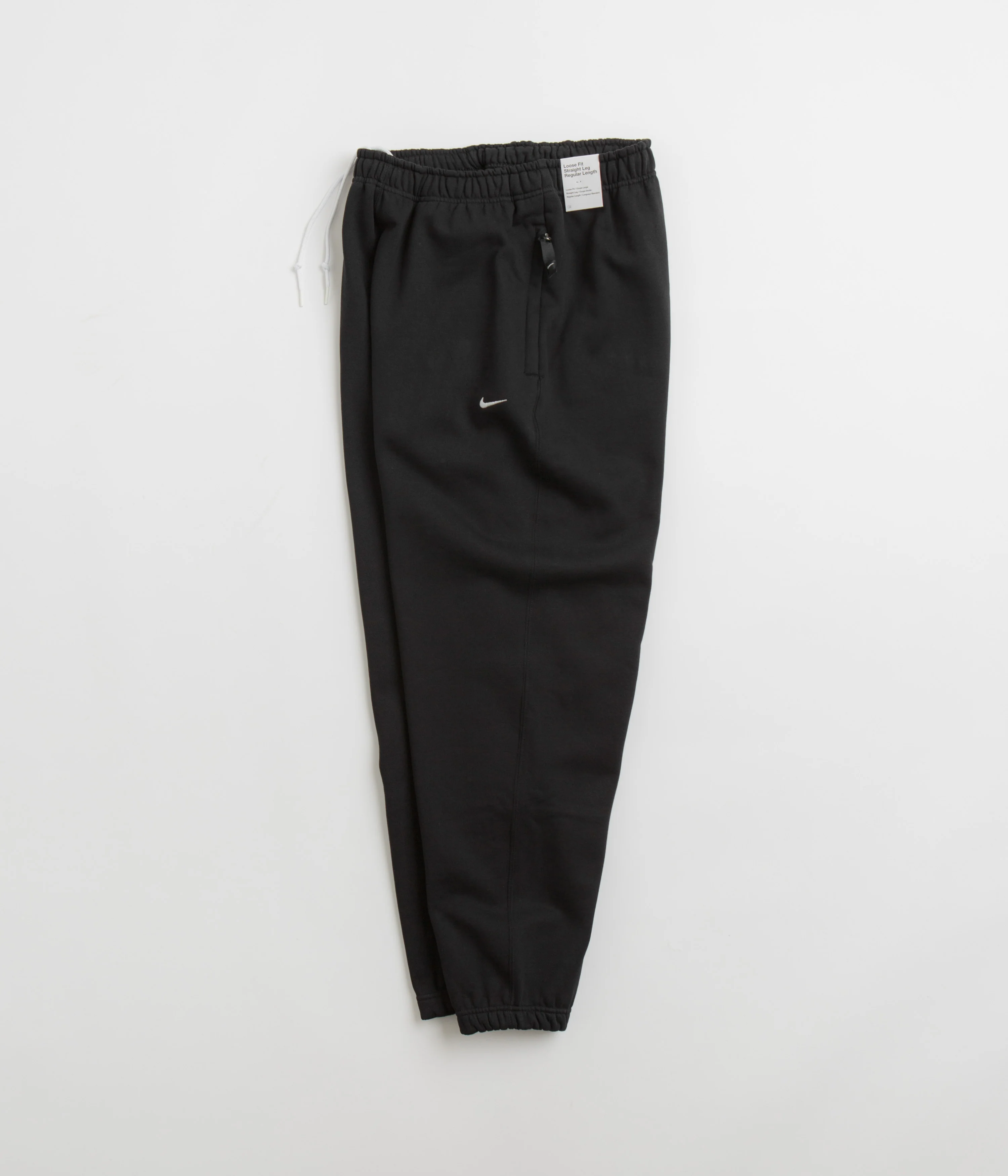 Nike Solo Swoosh Sweatpants - Black / White - Image 2