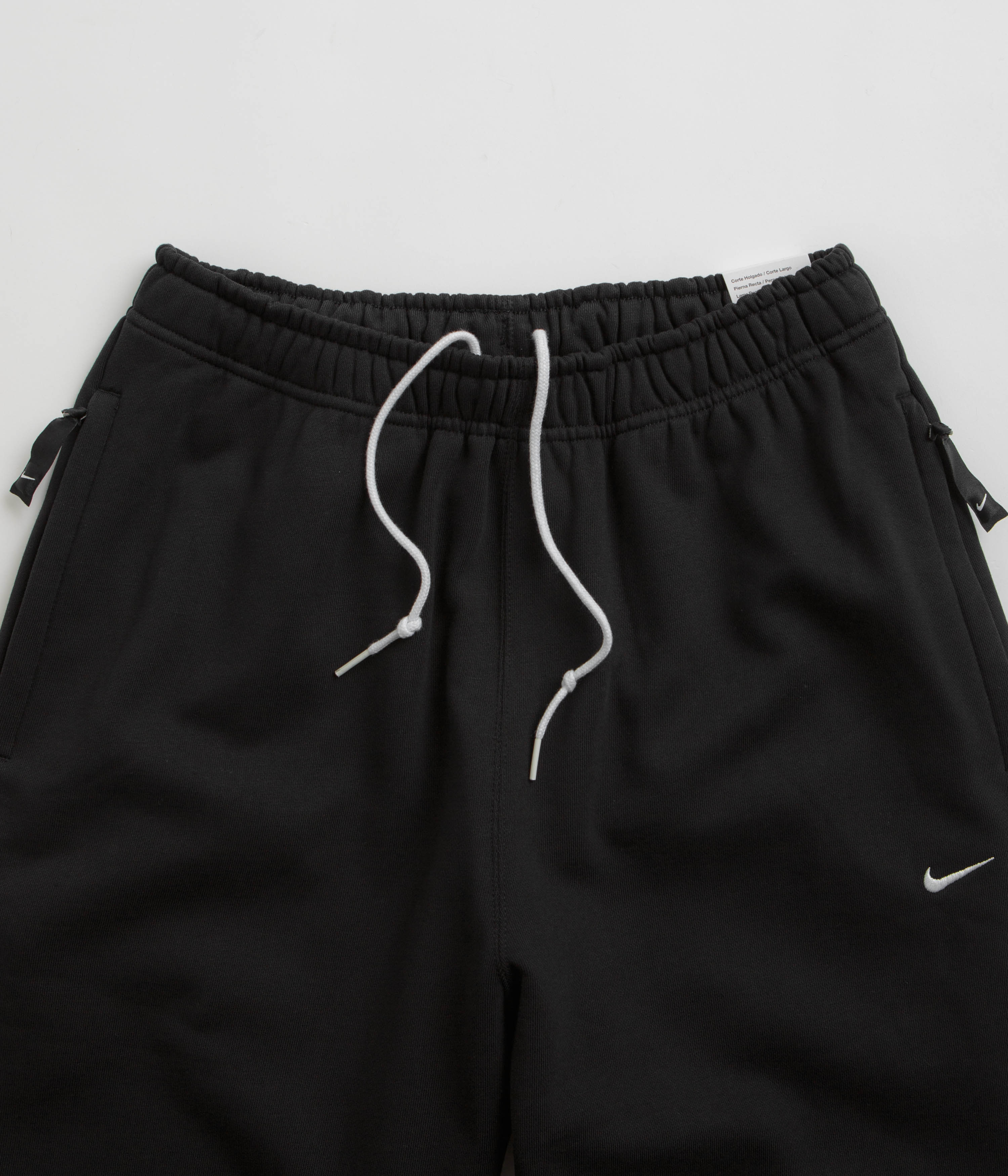 Nike Solo Swoosh Sweatpants - Black / White - Image 4