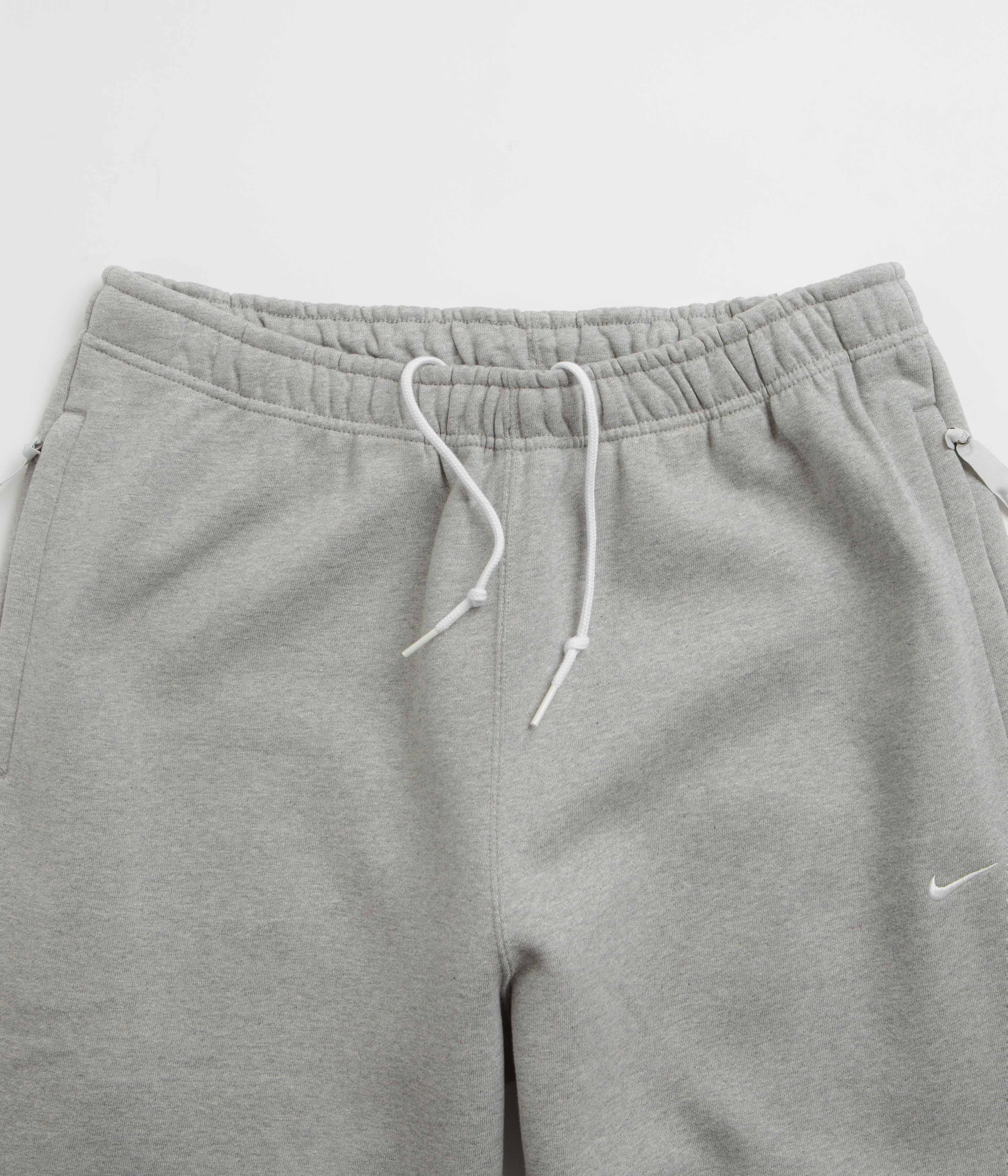Nike Solo Swoosh Sweatpants - Dark Grey Heather / White - Image 4
