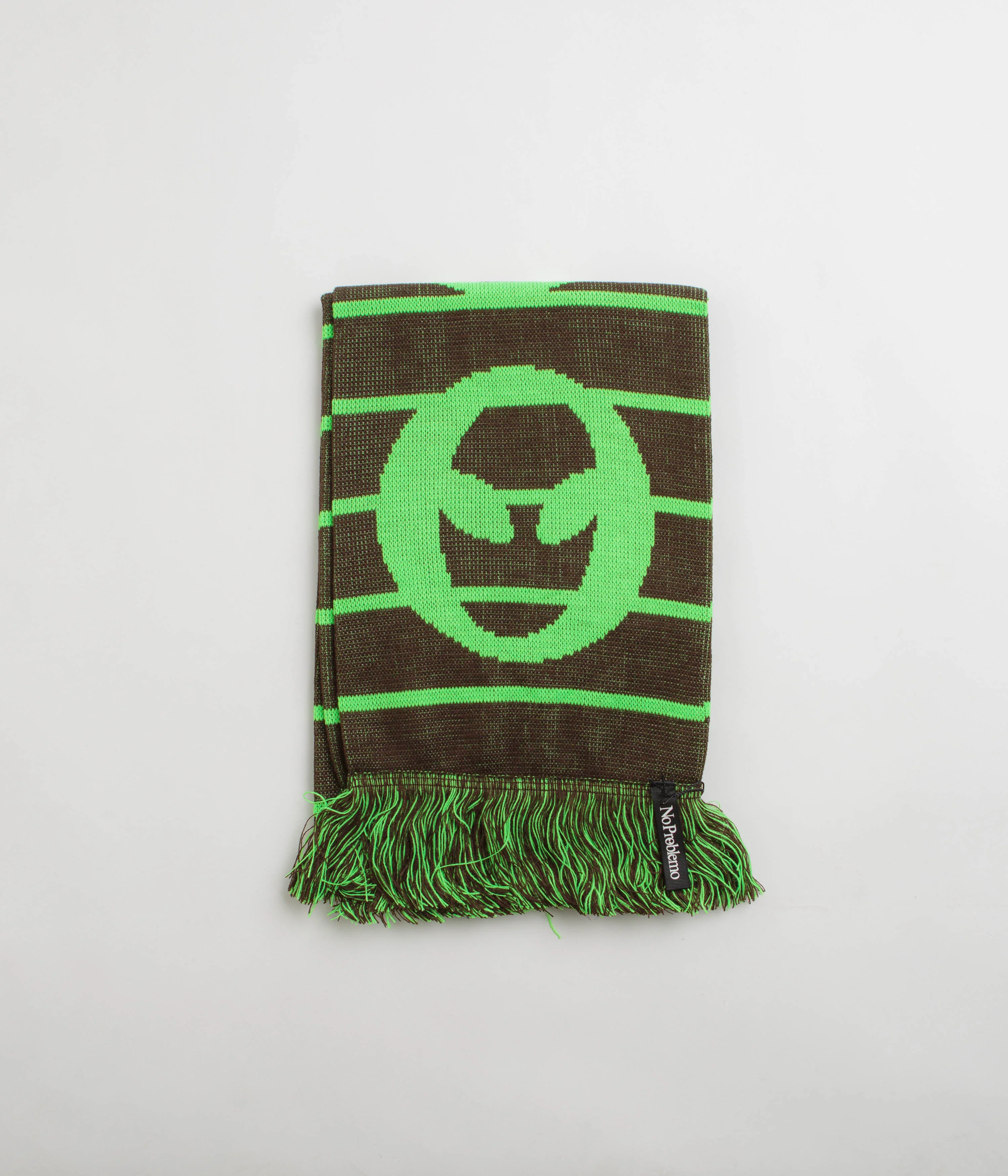 No Problemo Striped Scarf - Olive - Image 2