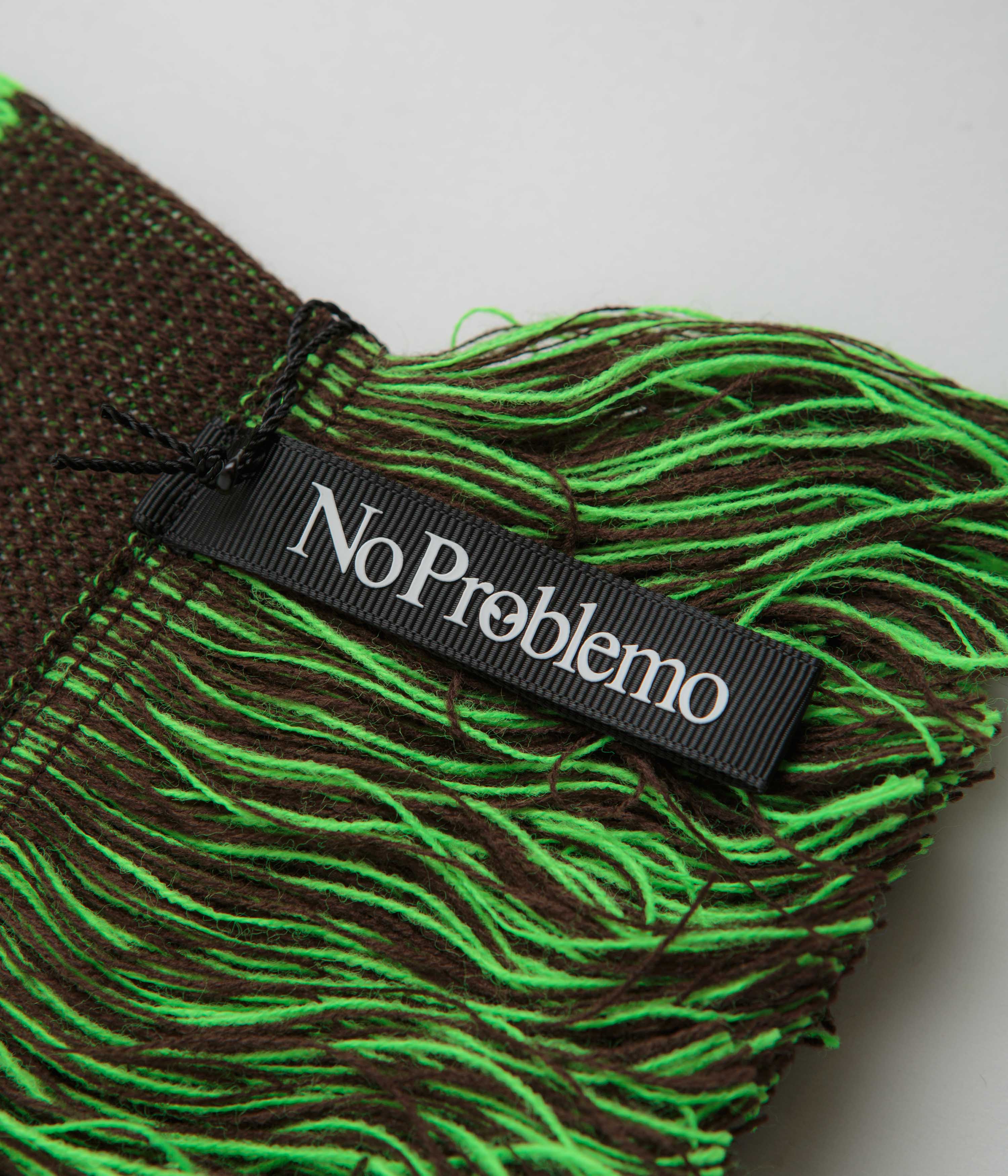 No Problemo Striped Scarf - Olive - Image 3